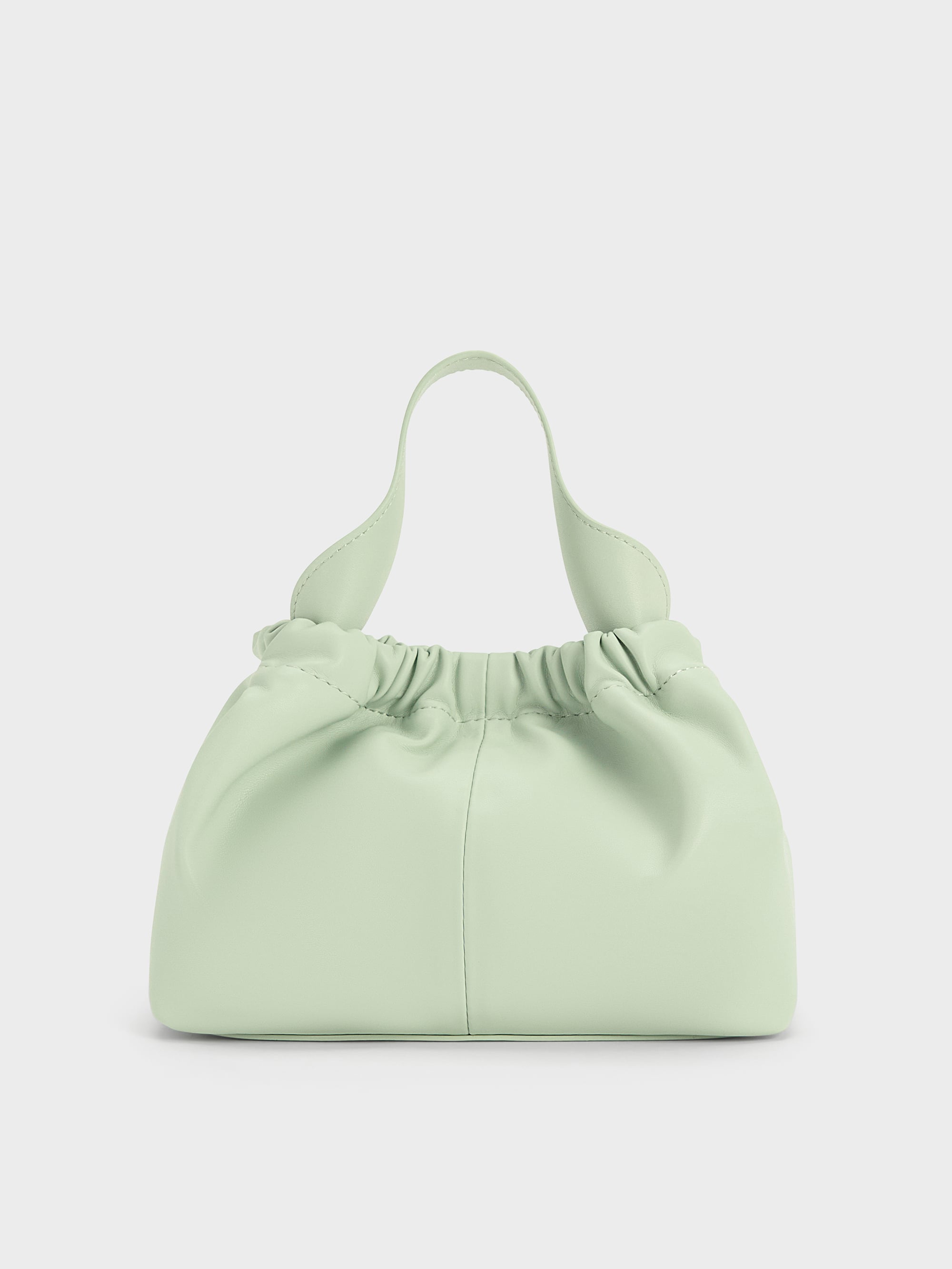 【ARCANNE】Cannes bag （ミント） L Ally Ruched Slouchy Chain-Handle Bag - Mint Green - CHARLES & KEITH US