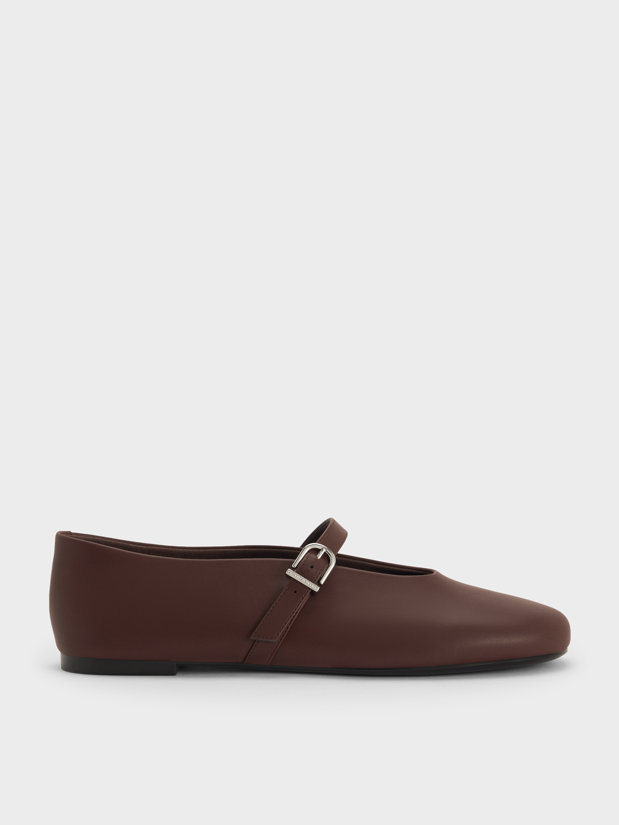 Dark Brown High-Vamp Mary Janes - Dark Brown - CHARLES & KEITH CA