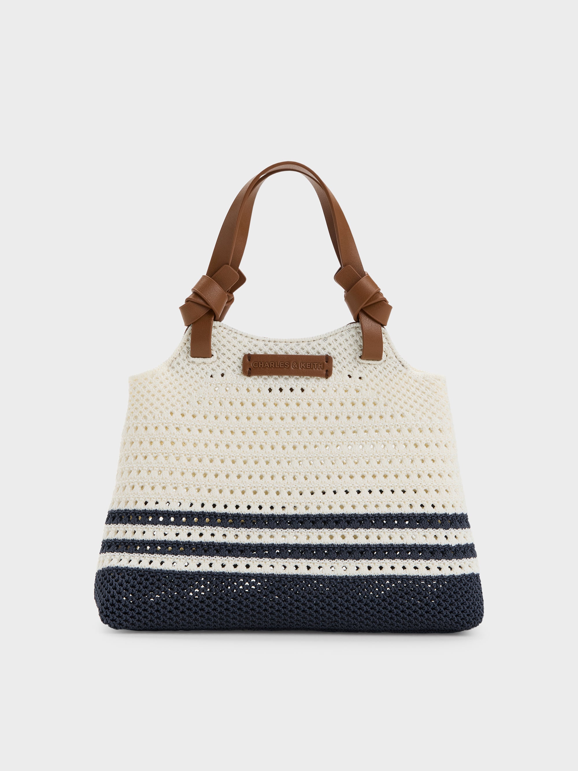 Mini Ida Striped Knitted Tote Bag - Multi - CHARLES & KEITH US