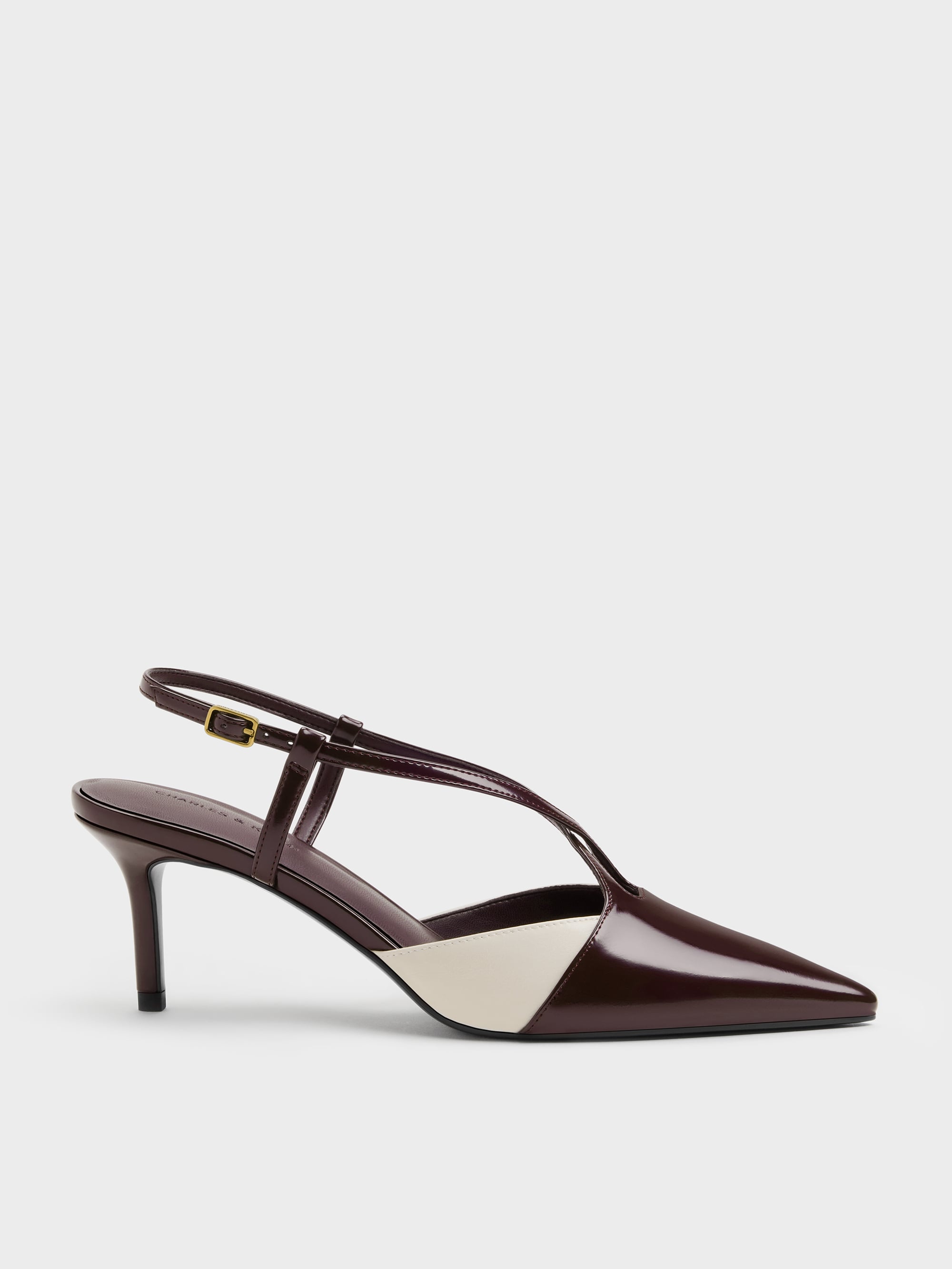 CHARLES & KEITH - Two-Tone Pointed Slingback Pumps