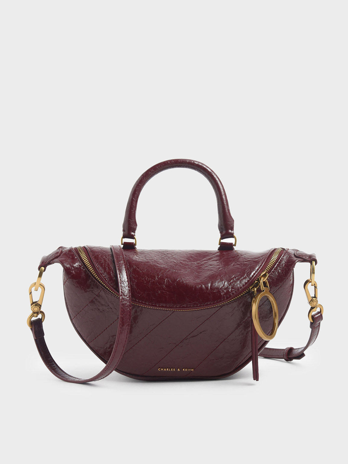 charles and keith wrinkled effect bolsa