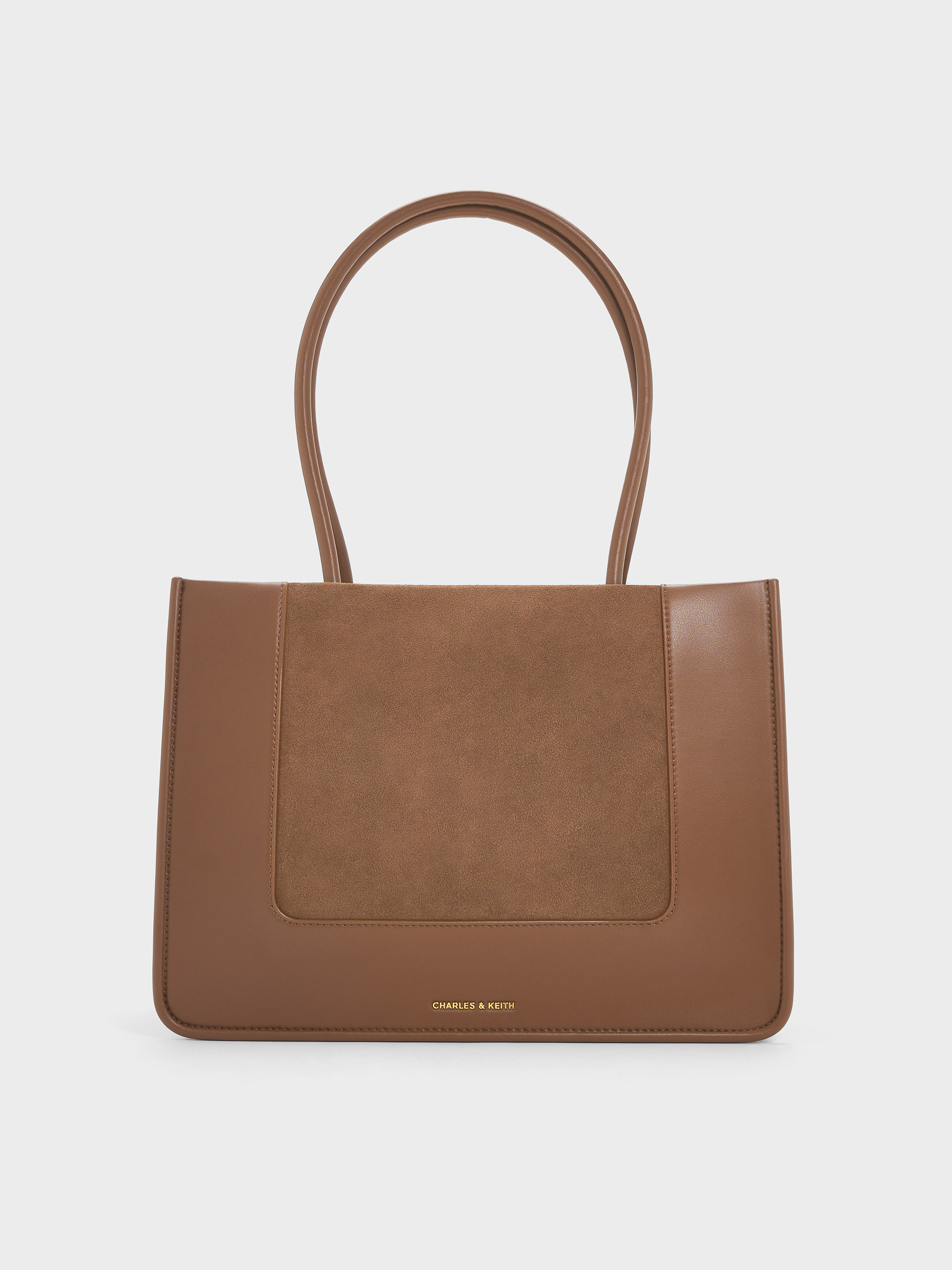 Mocha Brown Daylla Recycled Suede Tote Bag - Mocha Brown - CHARLES