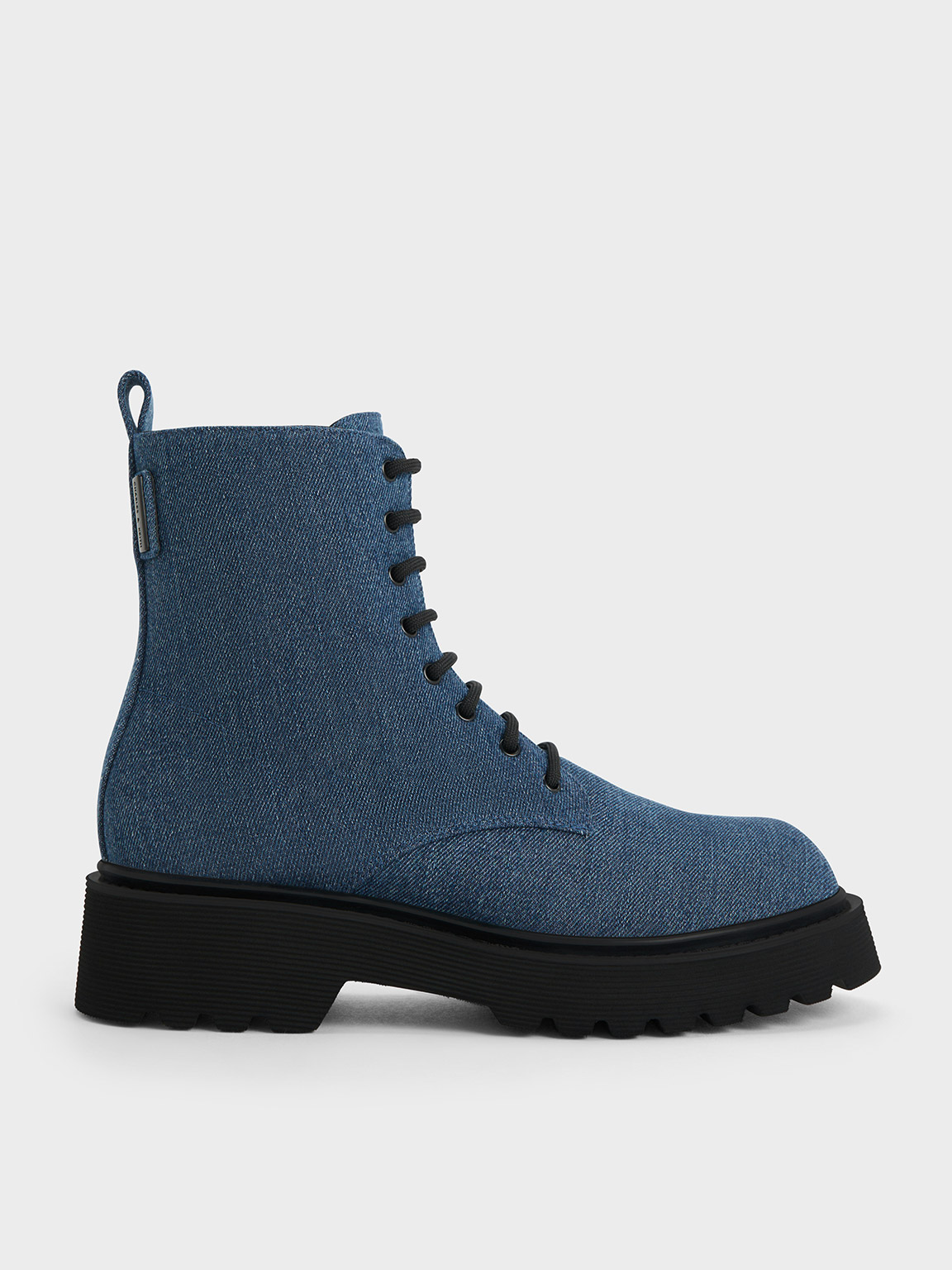 Blue lace up ankle best sale boots
