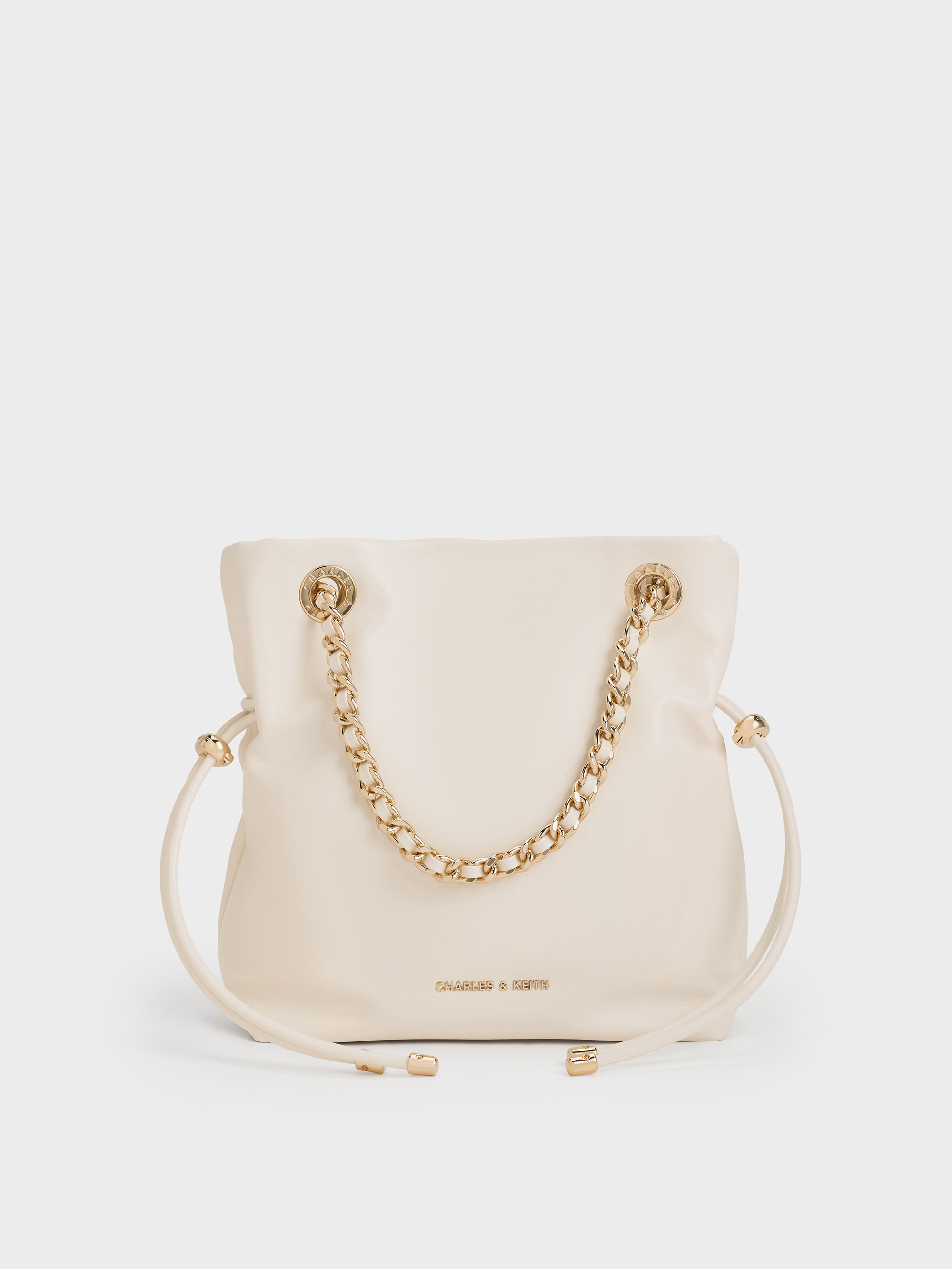 ボーテアンバリエンテ　ナノクリーム Cream Arya Braided-Strap Double-Handle Crossbody Bag - Cream