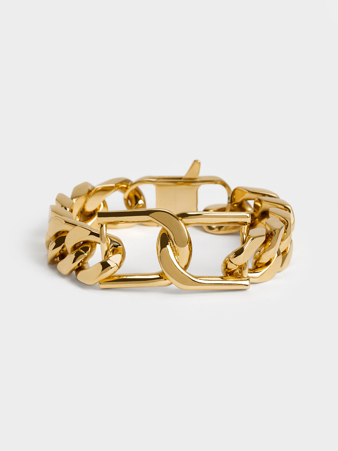 Statement modern chunky gold plated chain link bracelet at 1250  Azilaa