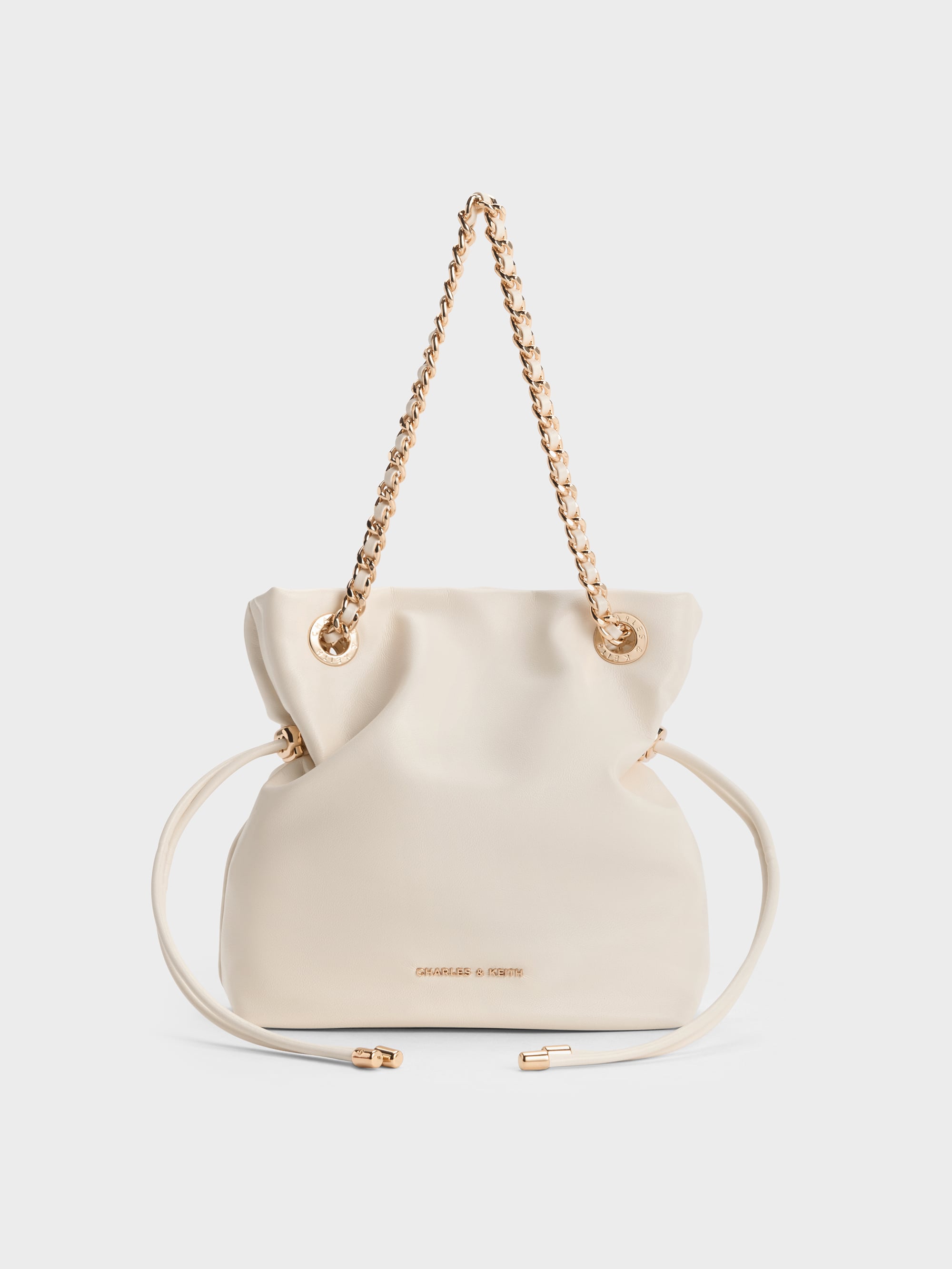 Arya Braided-Chain Crossbody Bag - Cream - CHARLES & KEITH US