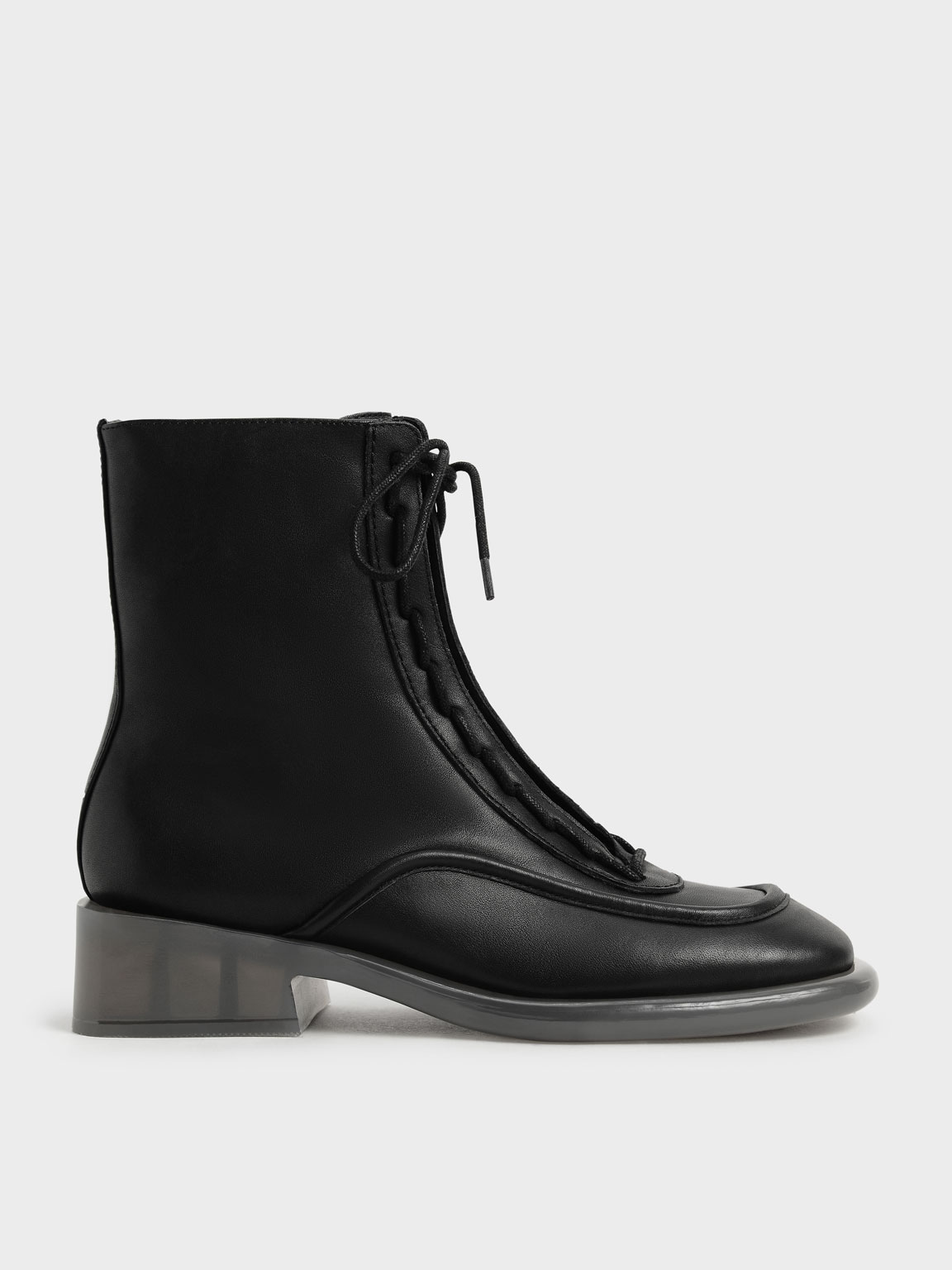 charles and keith lace up boots
