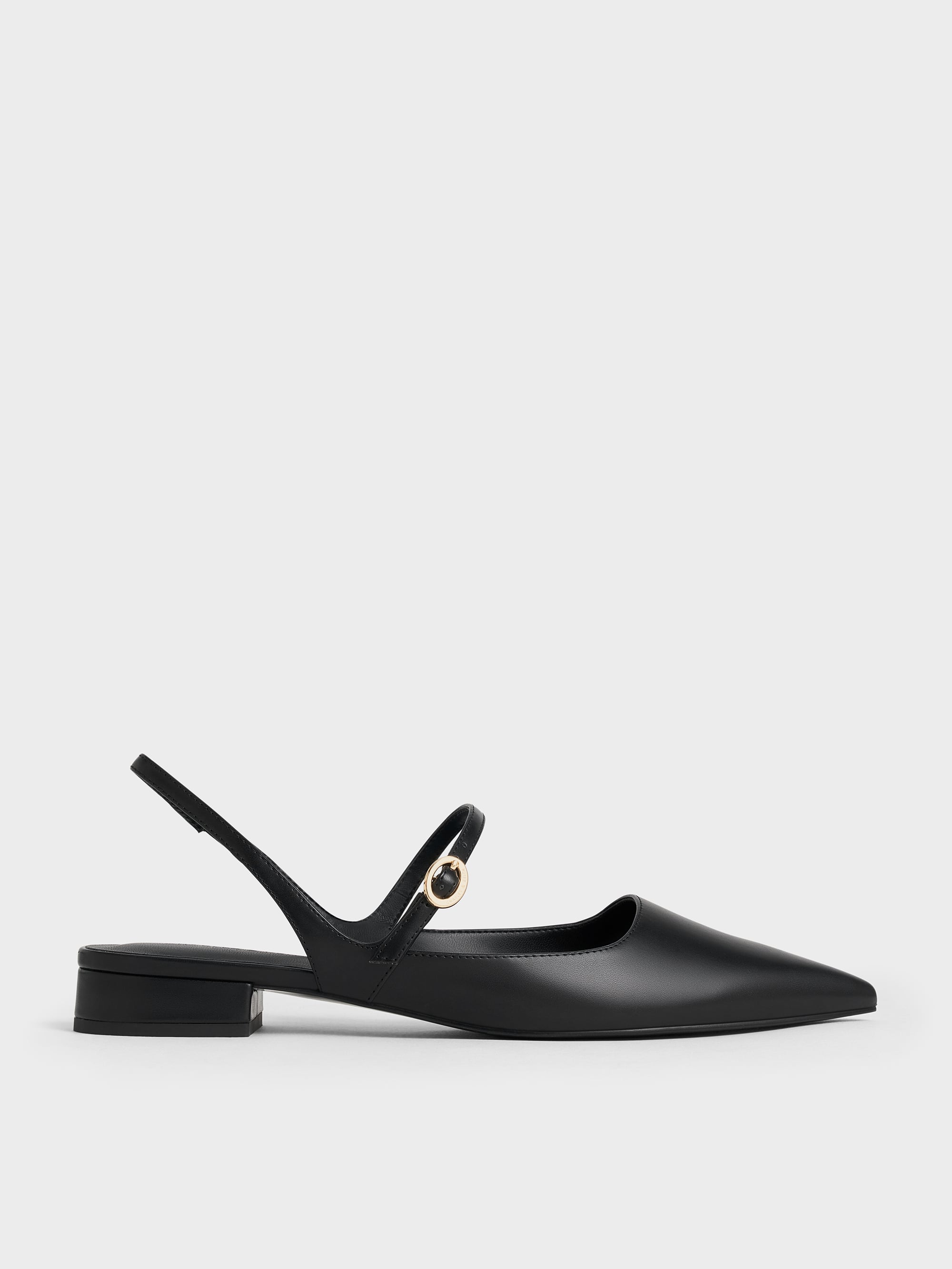 新品♡ Na.e ナエ　Urban Slingback Flats Black Roxane Slingback Mary Jane Flats - Black - CHARLES & KEITH US
