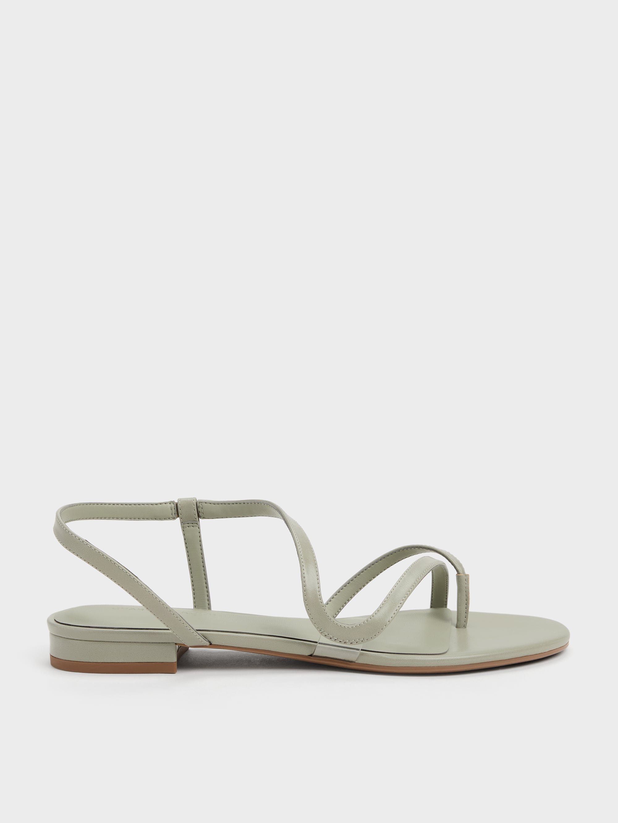 Arden Wavy Toe-Ring Sandals - Mint Green - CHARLES & KEITH KH