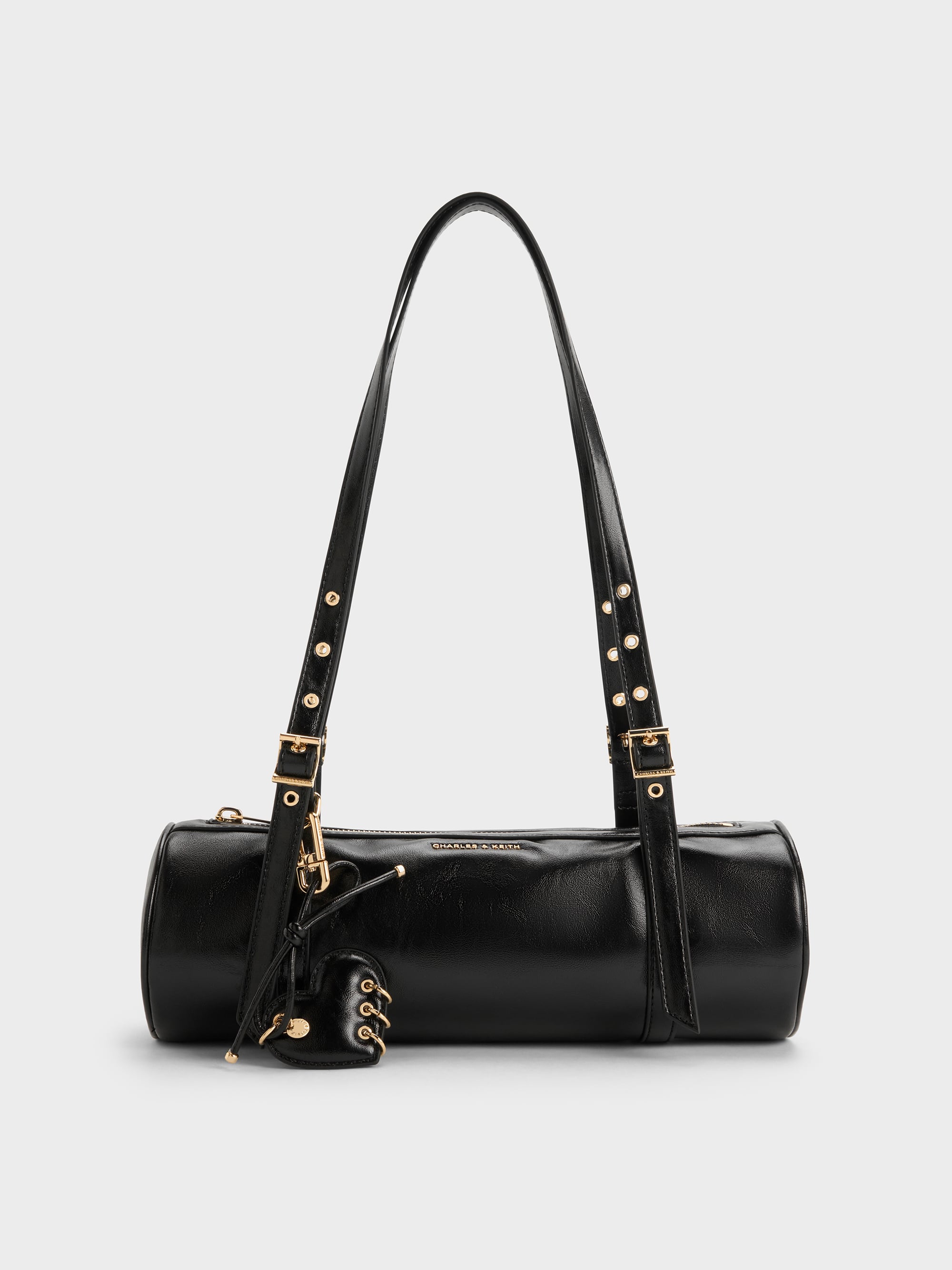 Rey Elongated Shoulder Bag - Black - CHARLES & KEITH US