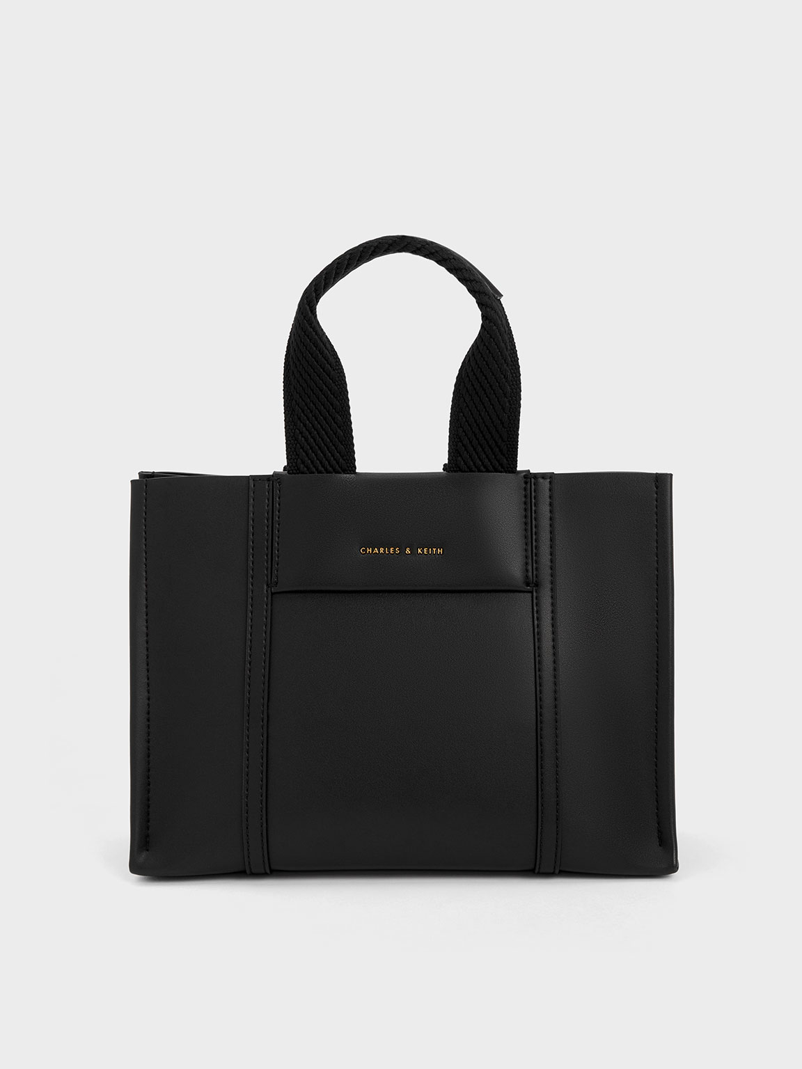 Charles & Keith - Women's Mini Shalia Tote Bag, Black, M