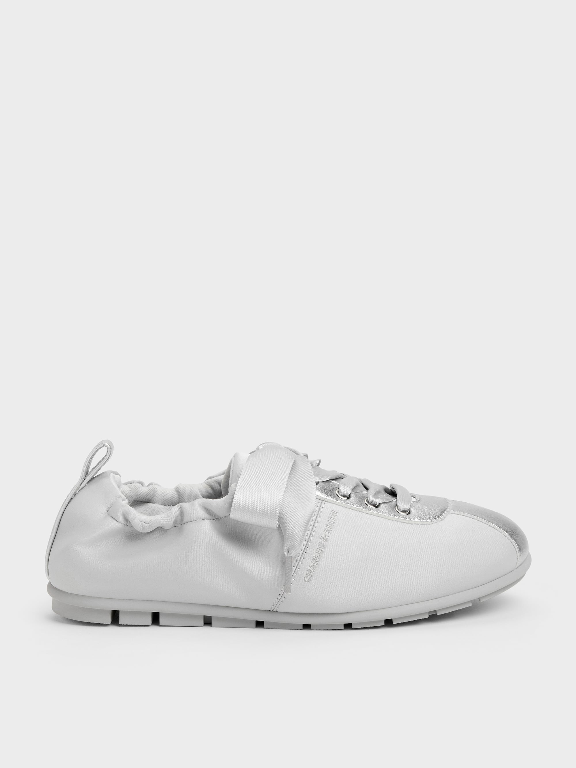 CHARLES & KEITH - Girls' Satin Pearlescent Sneakers