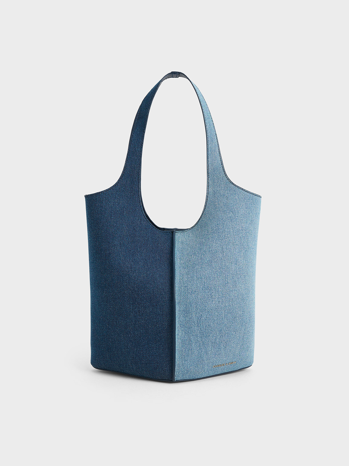 Charles & Keith Large Arlys Tote Bag In Blue