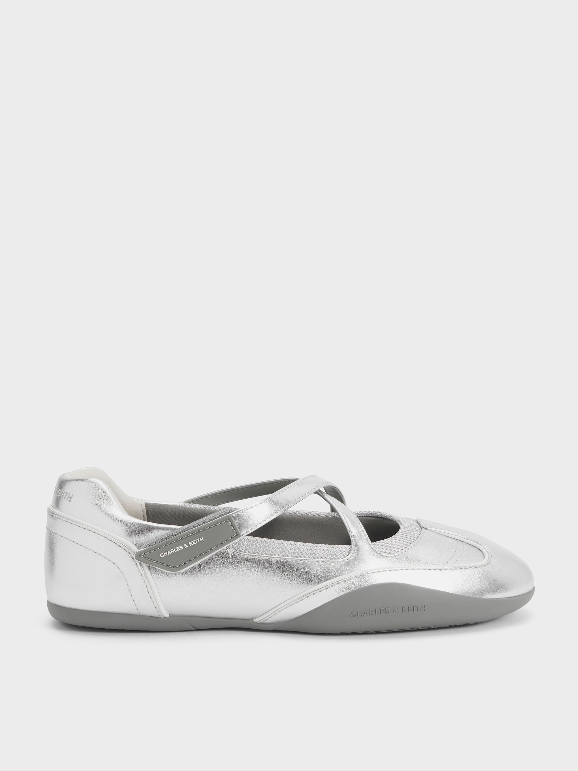 Mika Crossover Mary Jane Sneakers - Silver - CHARLES & KEITH MO