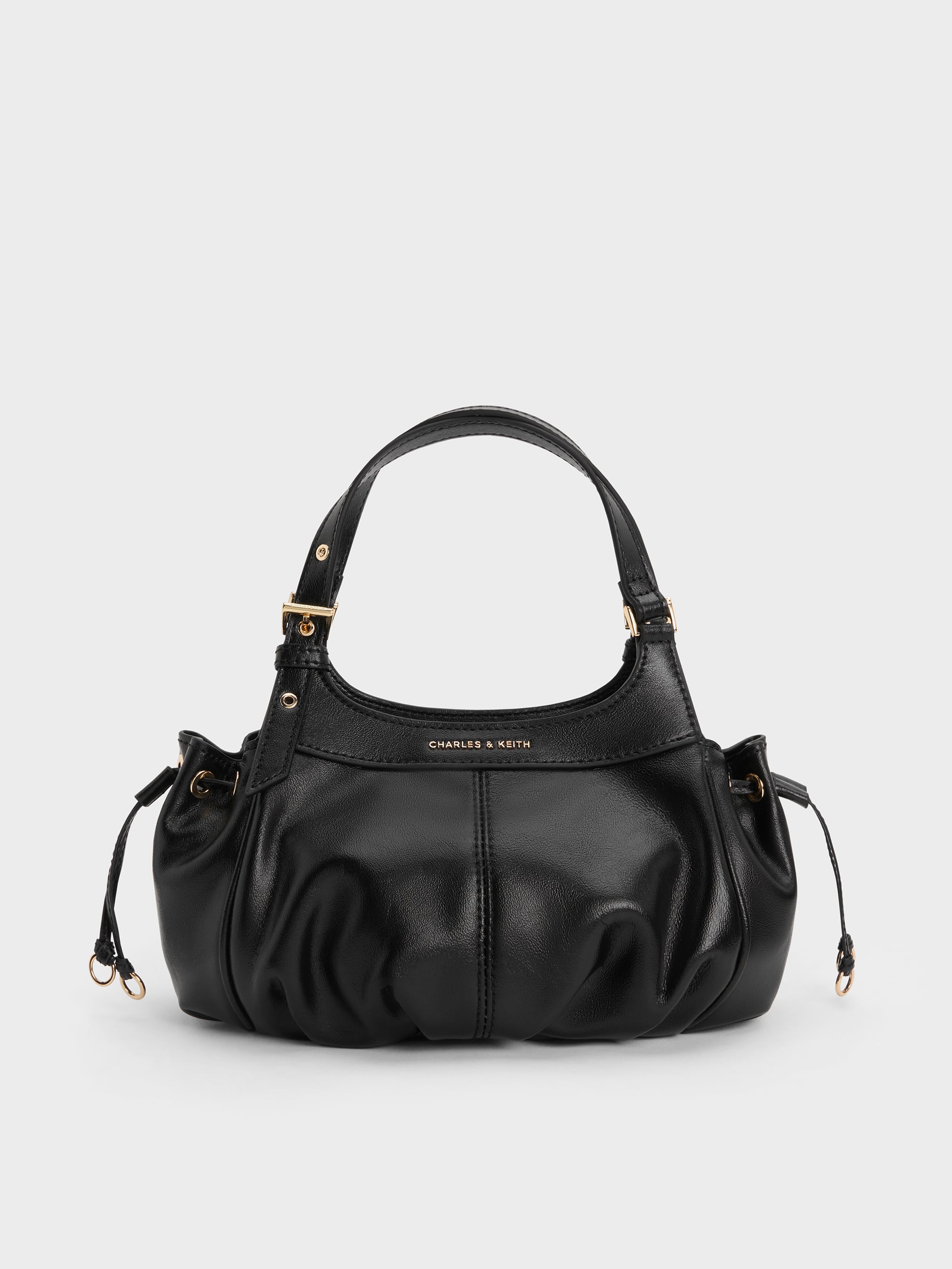EX] VEGAN LEATHER SHOULDER DRAWSTRING BAG 新品未使用♡TODAFUL 