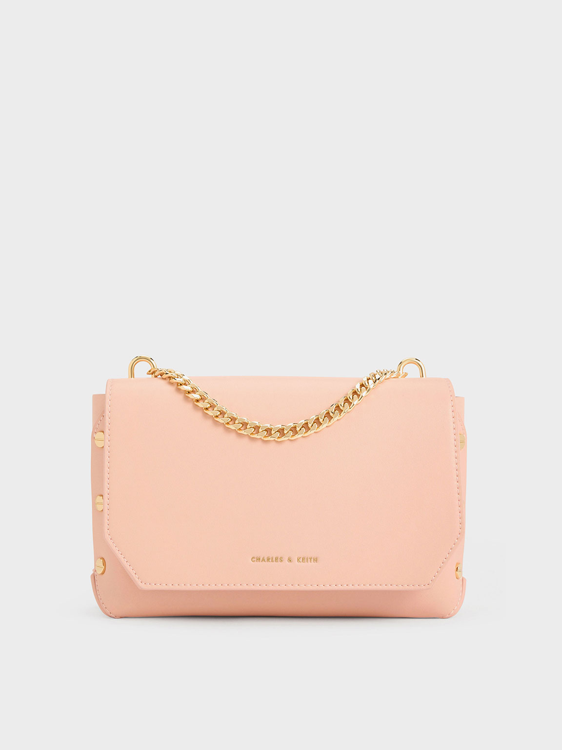 Charles & Keith Clea Chain-handle Bag In Green