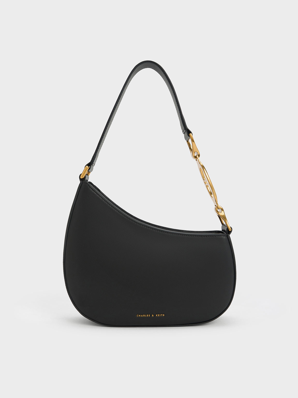 Black Asymmetrical Shoulder Bag | CHARLES & KEITH