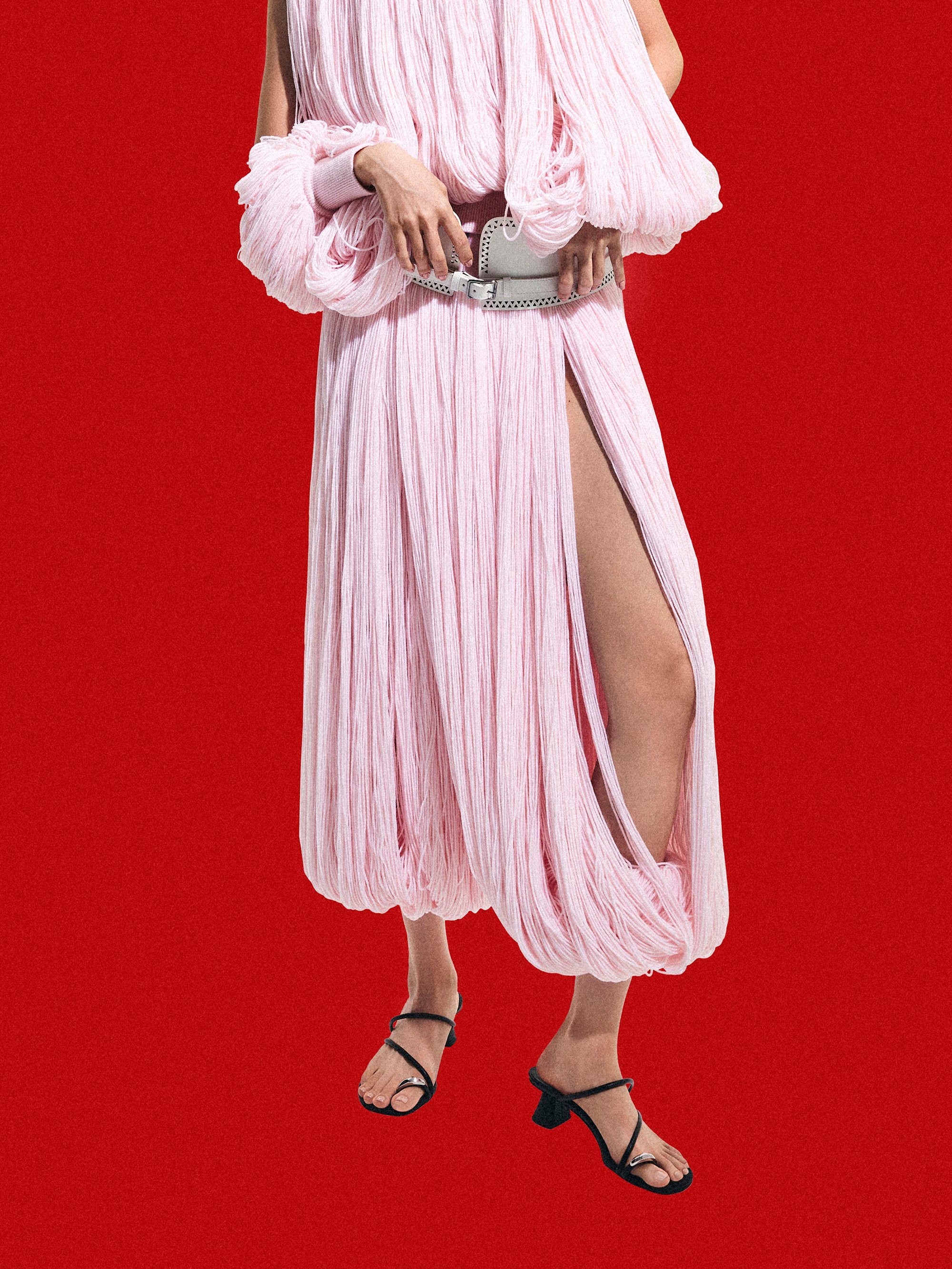 Raina 趾環中跟拖鞋, 黑色, hi-res