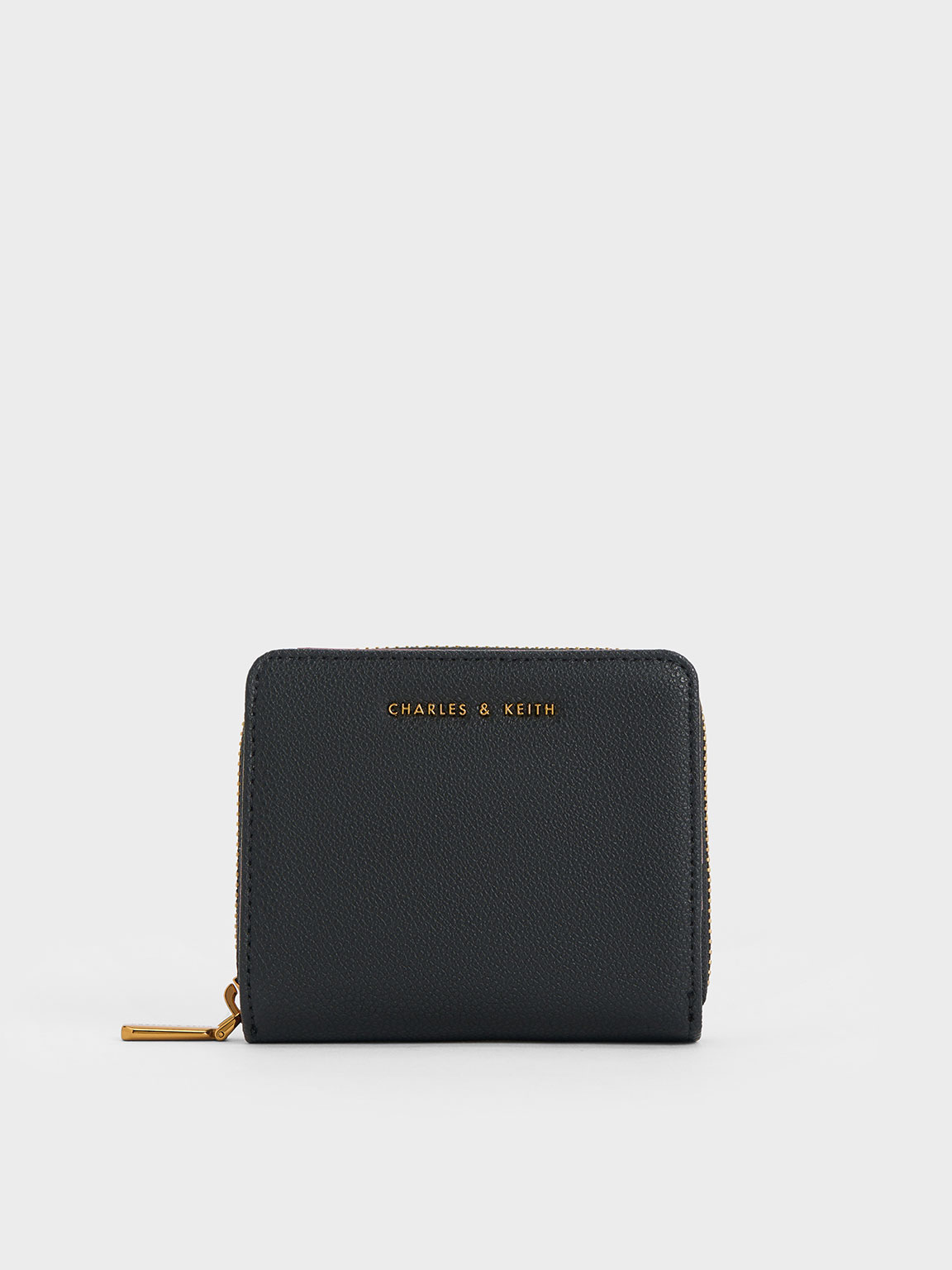 Charles & Keith - Women's Classic Zip Mini Wallet, Black, Xxs