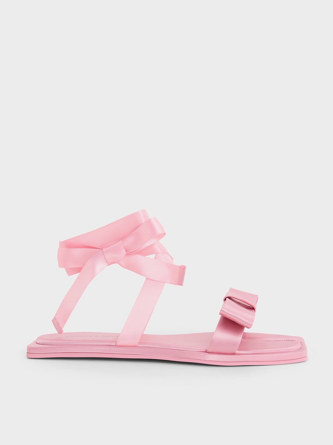 ★CHARLES&KEITH★Satin Bow Flatform Sandals サンダル/送料込 Red Satin Bow Flatform Sandals - CHARLES & KEITH ES