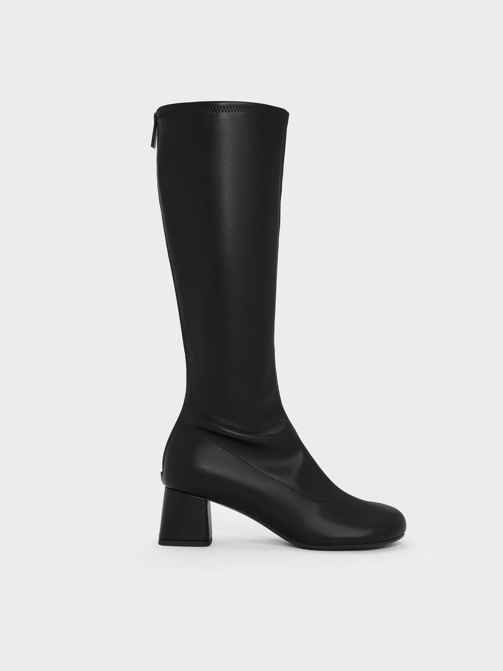 CHARLES & KEITH - Block-Heel Knee-High Boots
