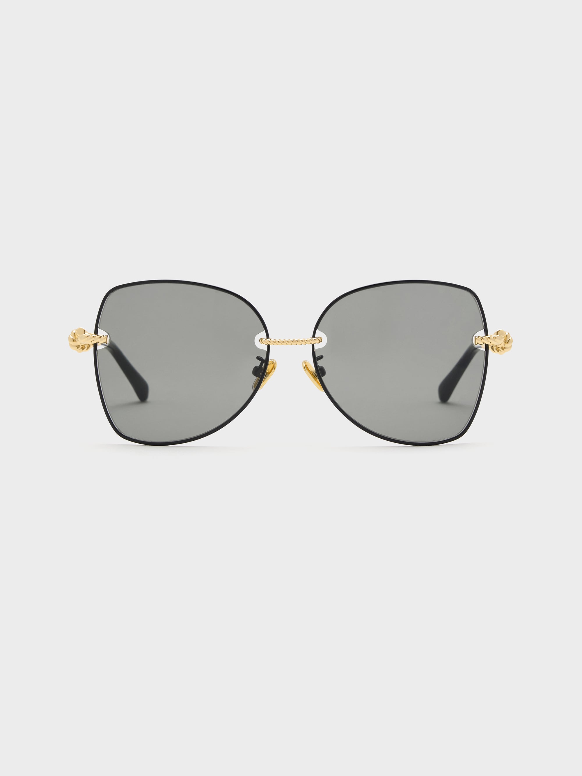 Sable Knot Butterfly Sunglasses - Black - CHARLES & KEITH US