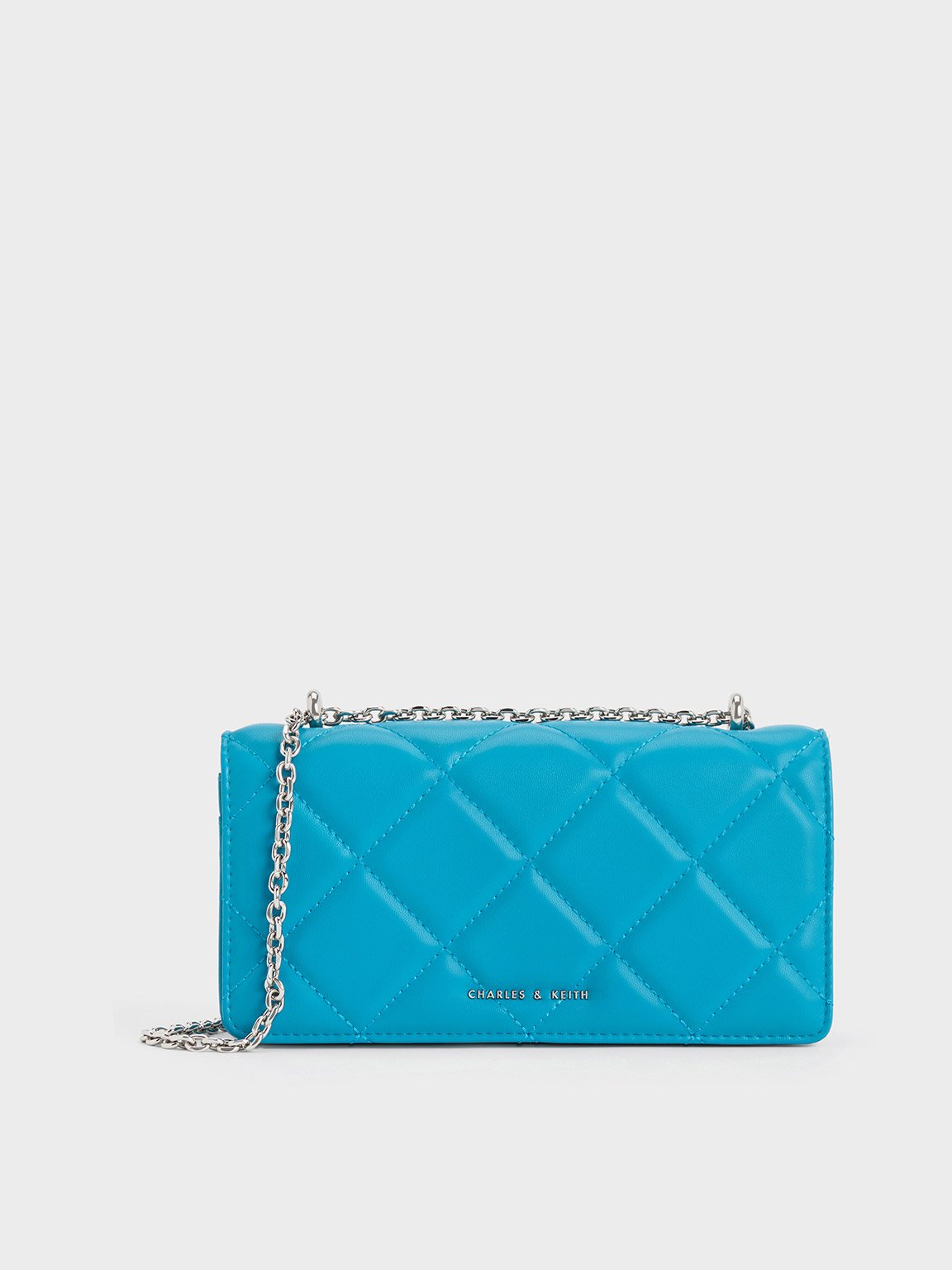 Cerulean Paffuto Chain Handle Quilted Long Wallet - CHARLES & KEITH US