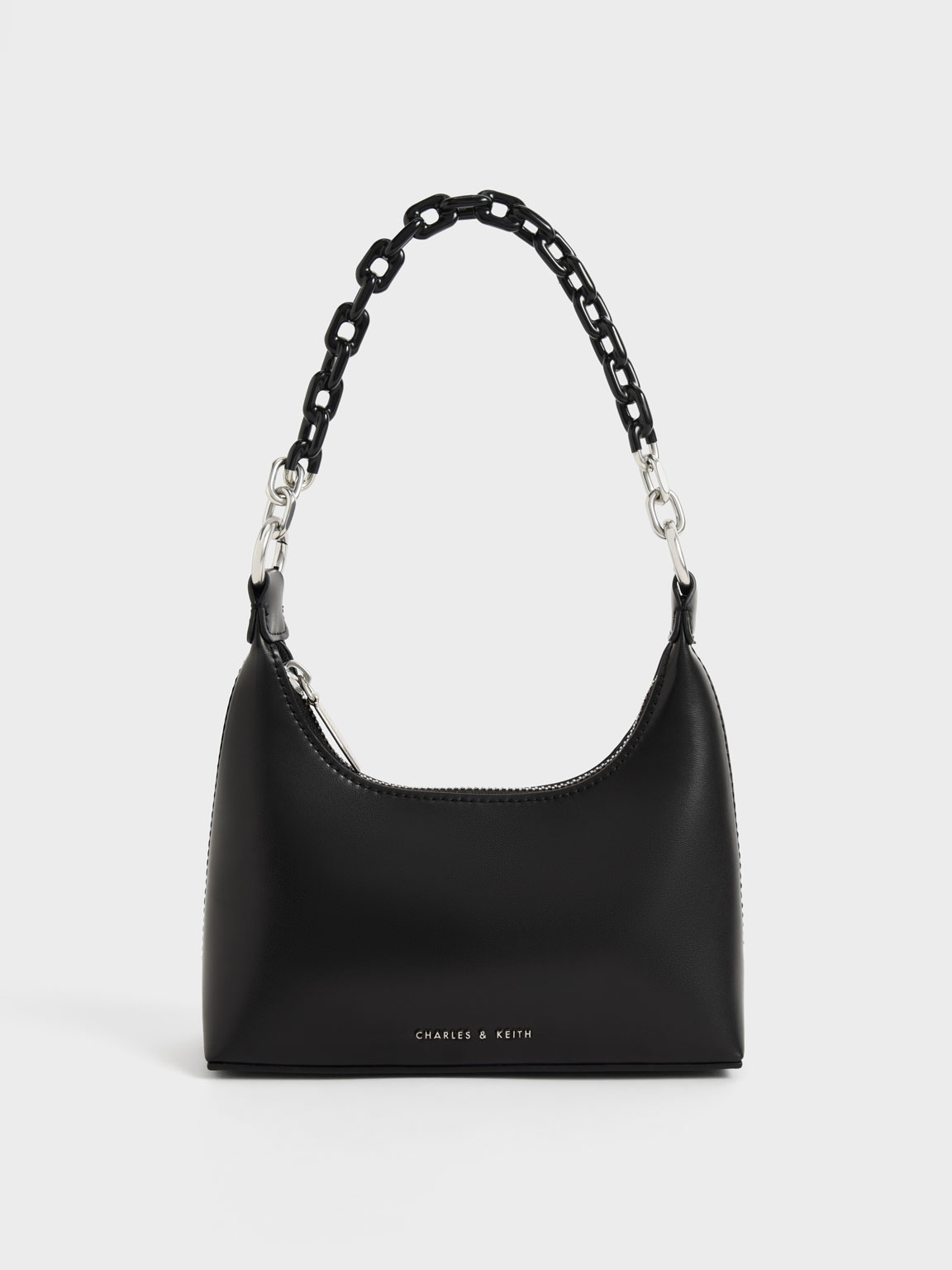 Black Koi Chain Handle Shoulder Bag - CHARLES & KEITH International