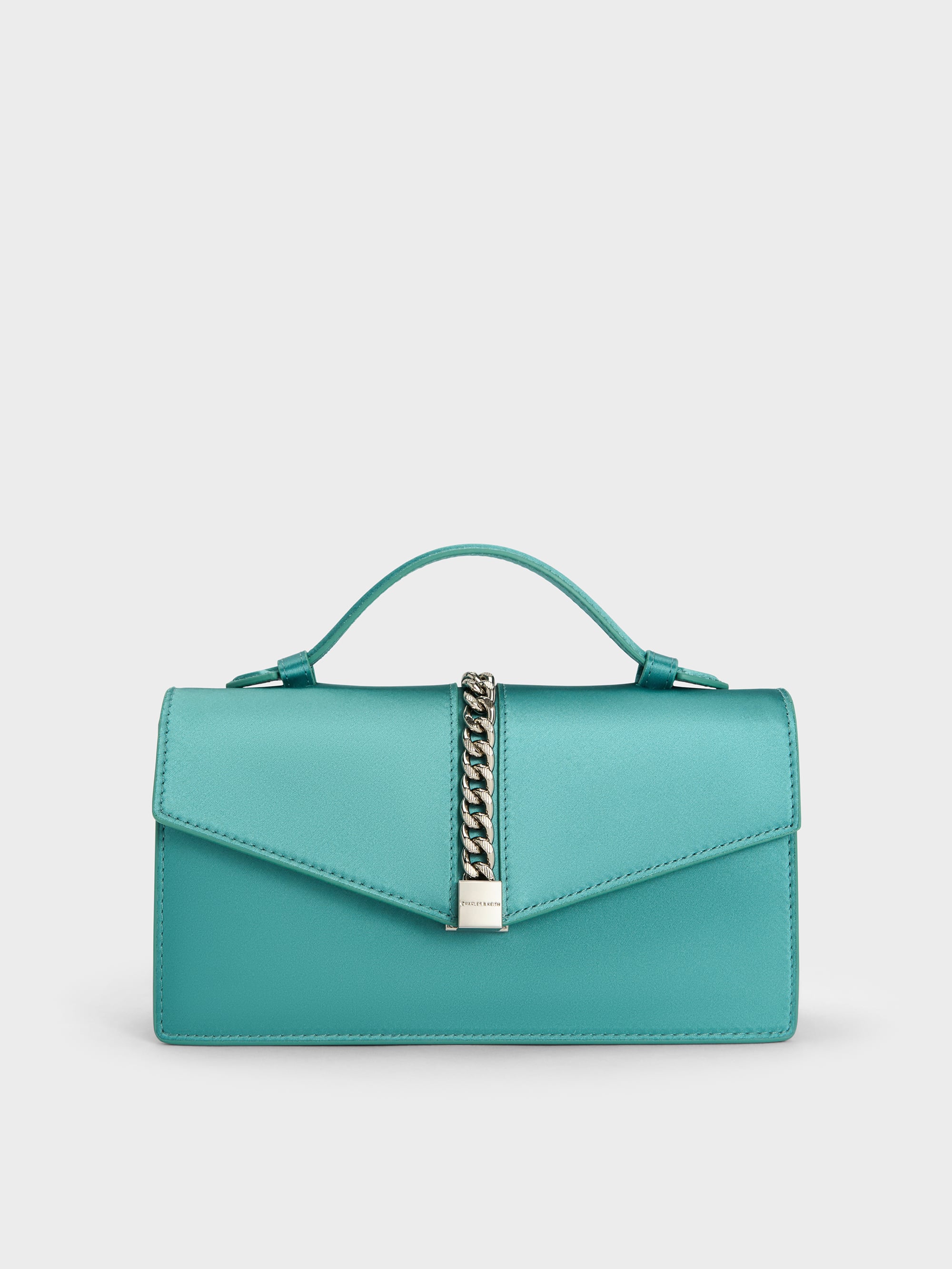 Taisia Chain Envelope Bag - Teal - CHARLES & KEITH US