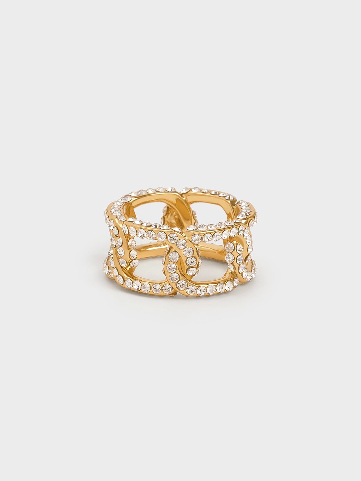 CHARLES & KEITH - Gabine Crystal Interlinked Ring