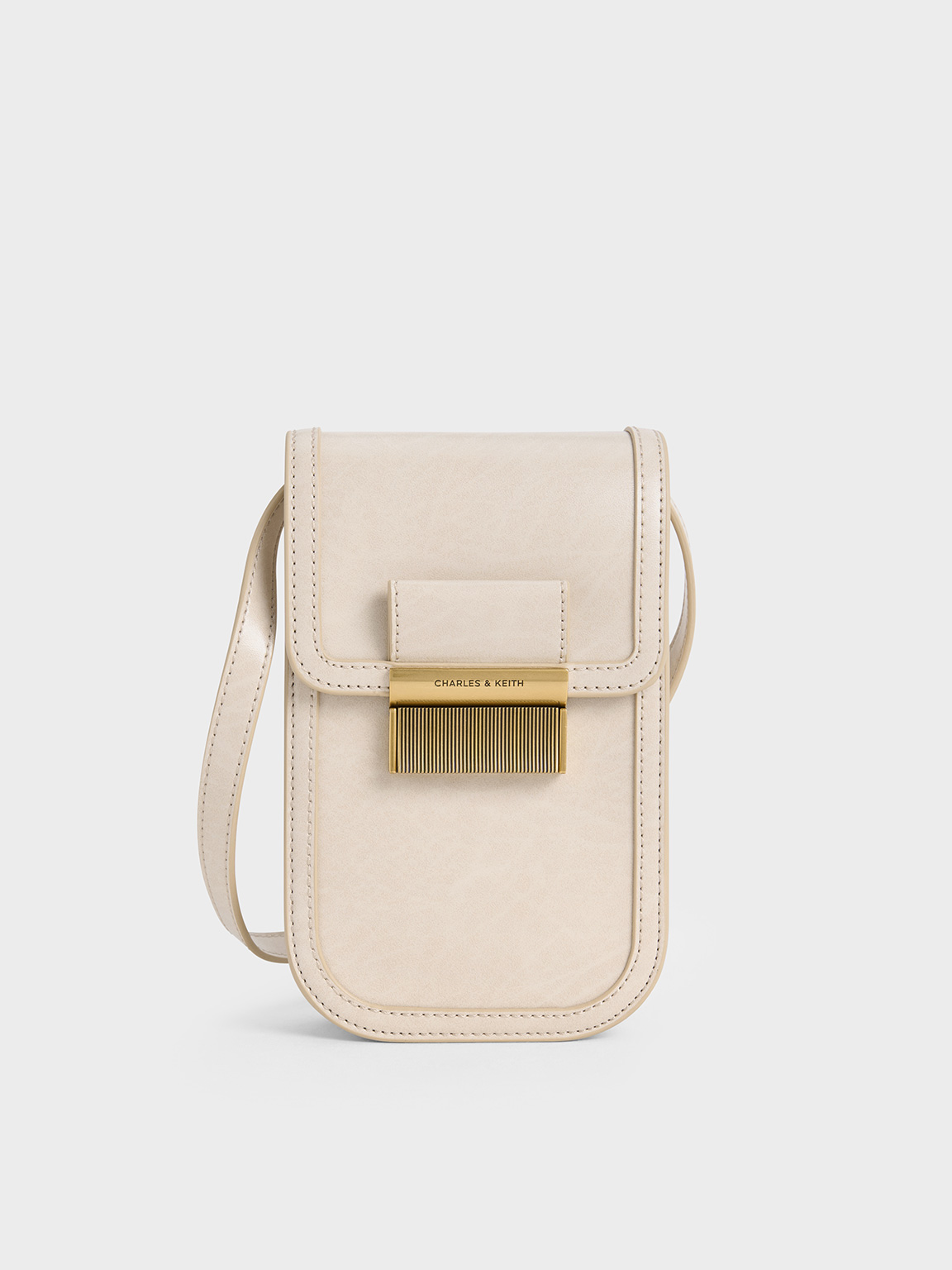Charles Keith Women s Mini Charlot Elongated Crossbody Bag White Shoulder Bags