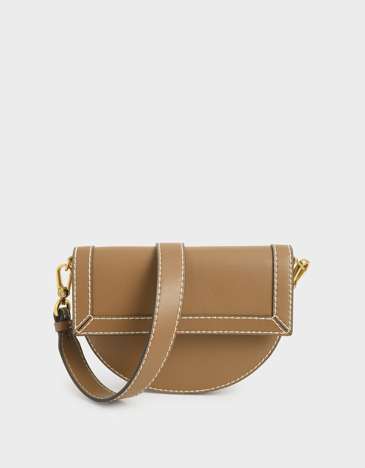 charles & keith satin scarf semi circle bolsa