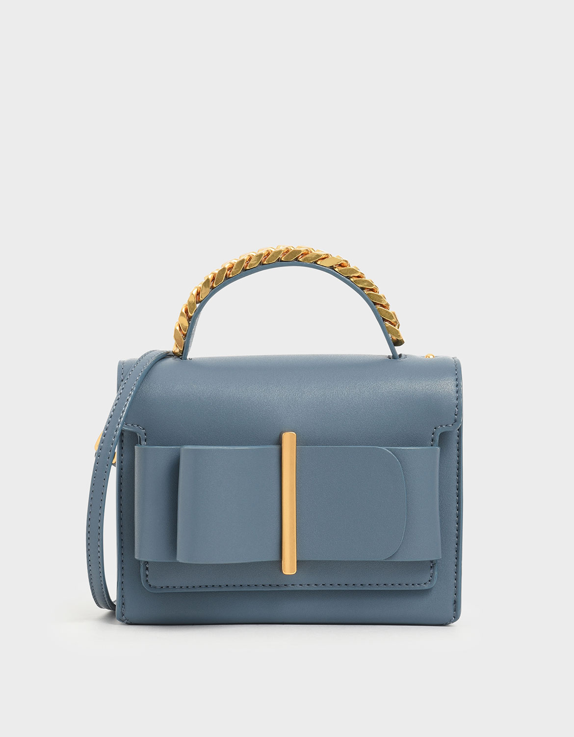 top flap satchel charles and keith