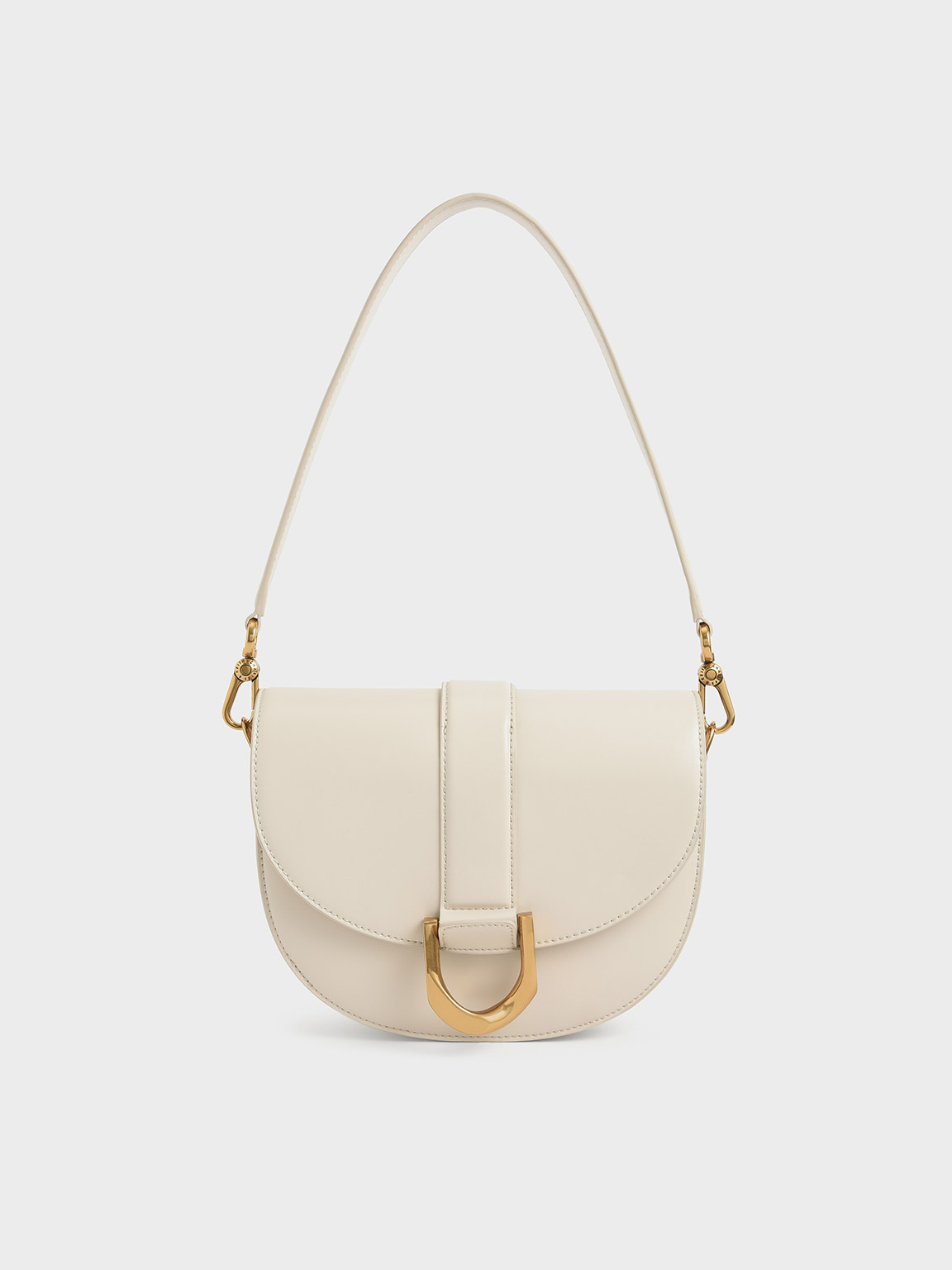 Cream Gabine Saddle Bag CHARLES & KEITH CA