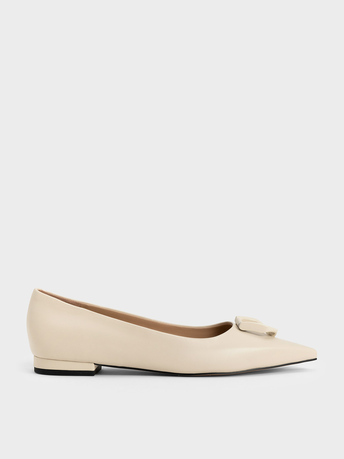 Charles & Keith - Gabine Leather Ballerinas