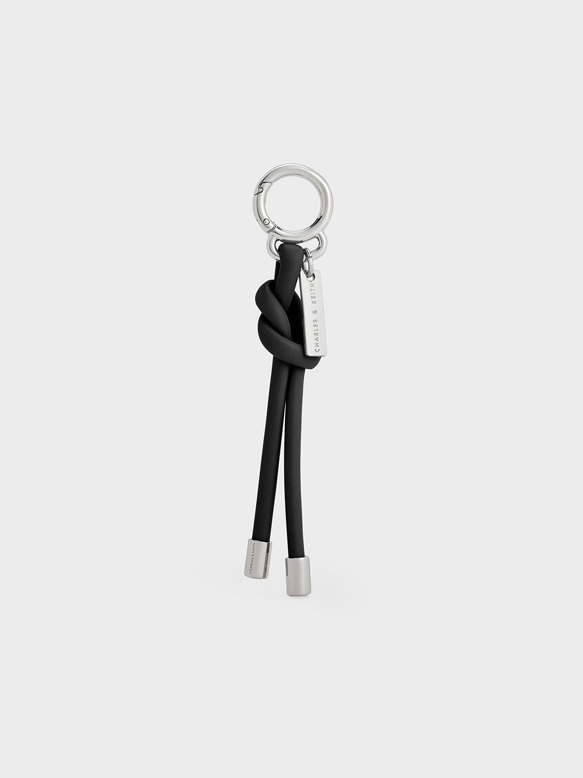 Charles & Keith - Knotted Rope Charm In Noir