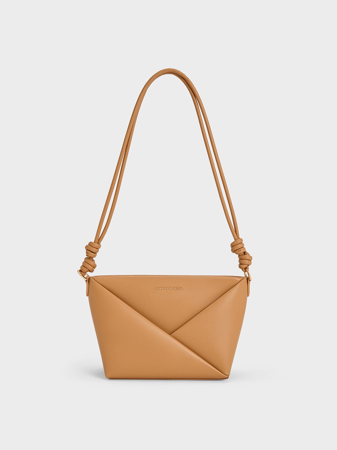 Midori Geometric Crossbody Bag - Camel - CHARLES & KEITH KR