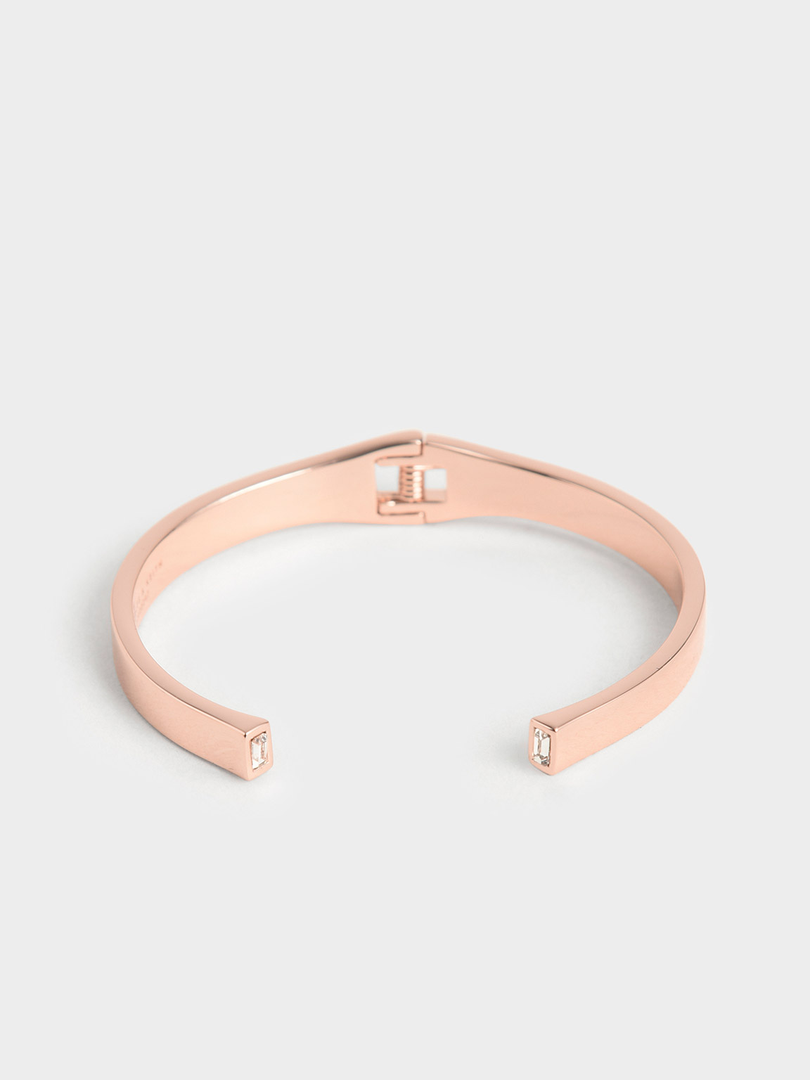 Charles & Keith - Women's Swarovski Crystal Cuff Bracelet, Rose Gold, R