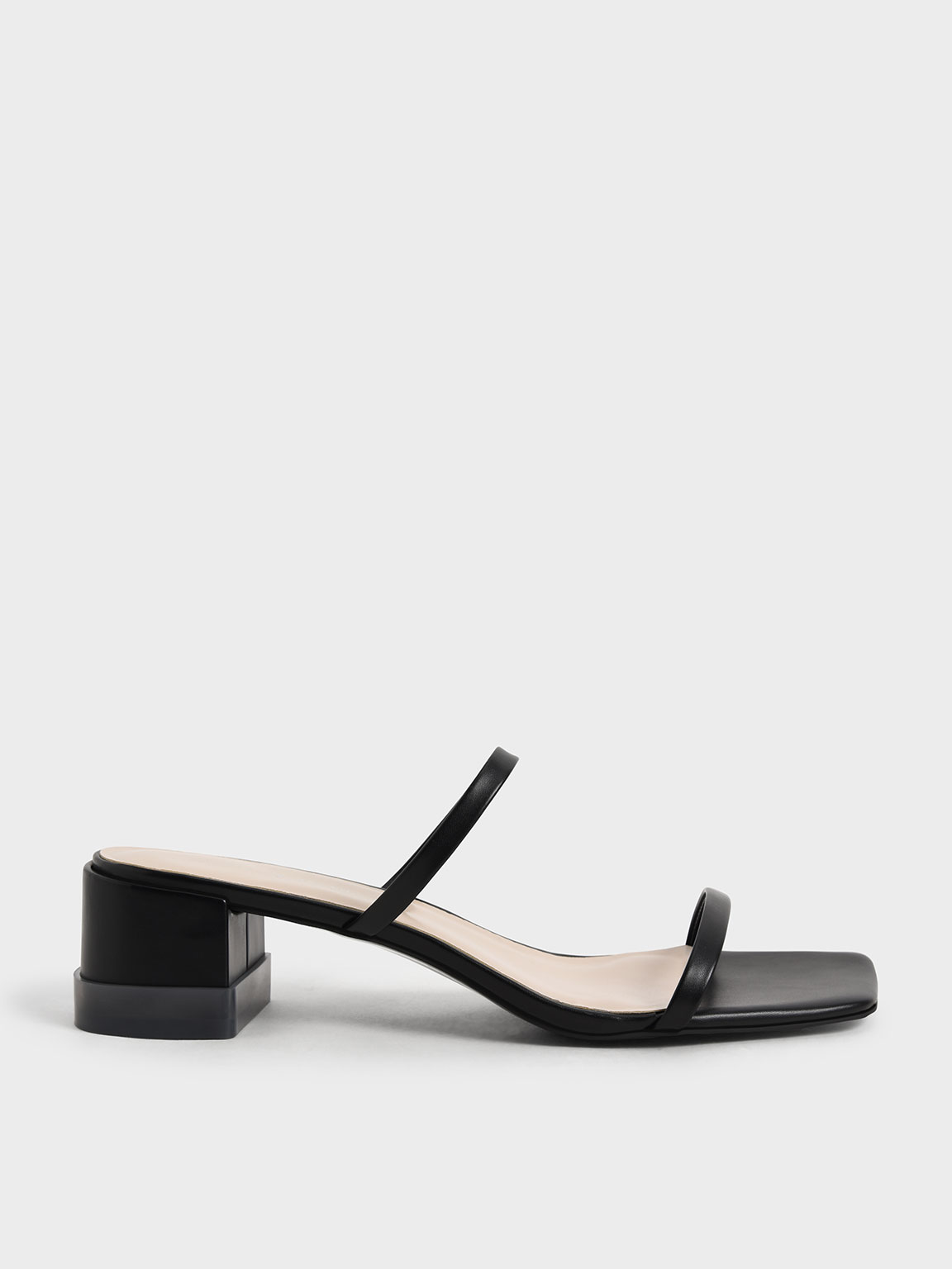 Double strap shop block heel mules