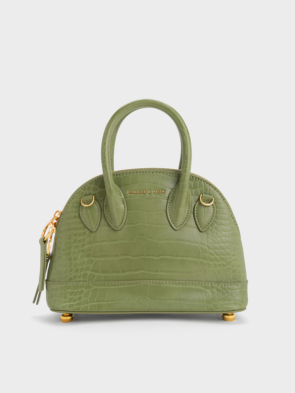 charles and keith olive green bag