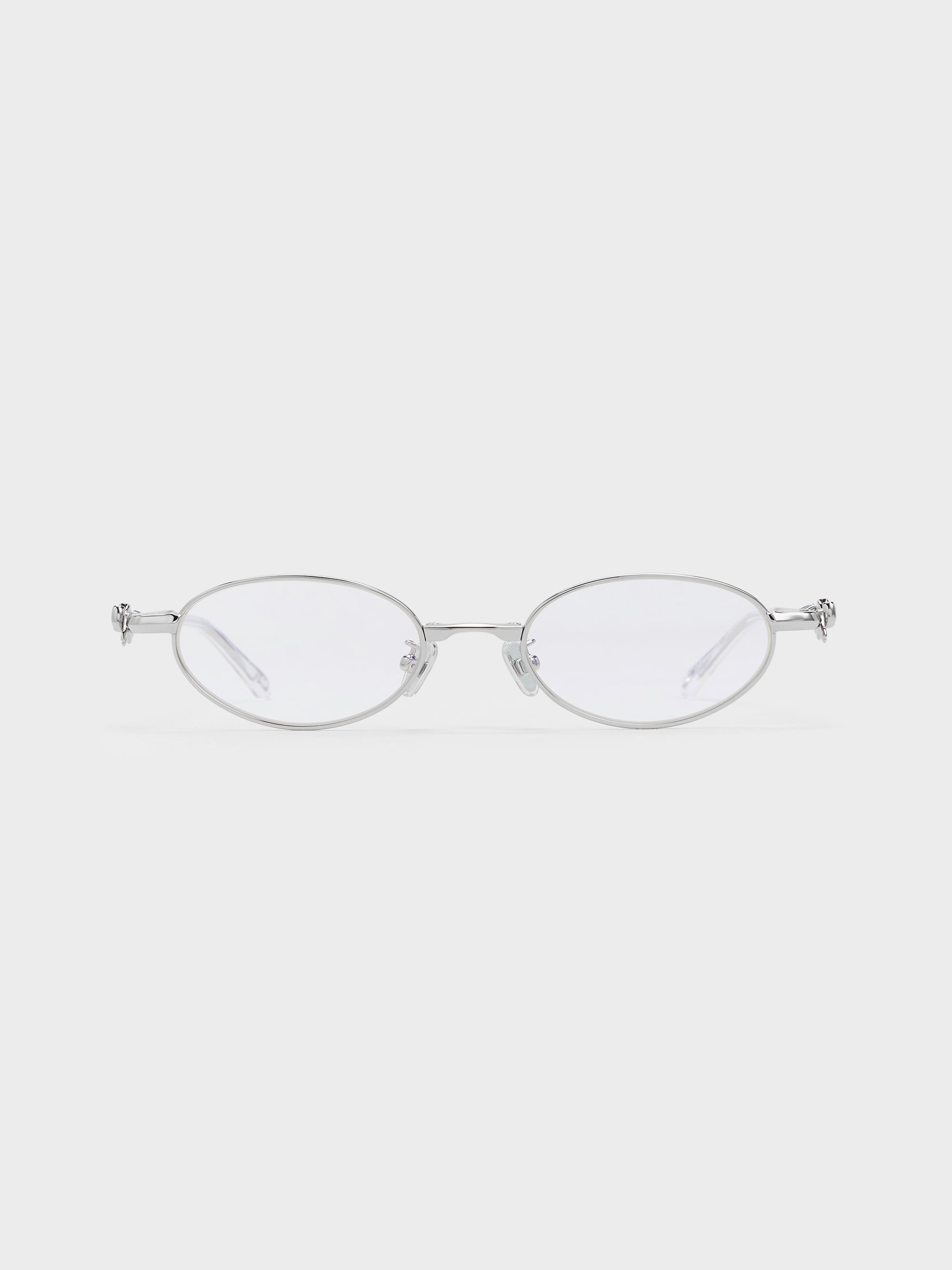 Paige Bow Crystal Clear Sunglasses - Silver - CHARLES & KEITH US