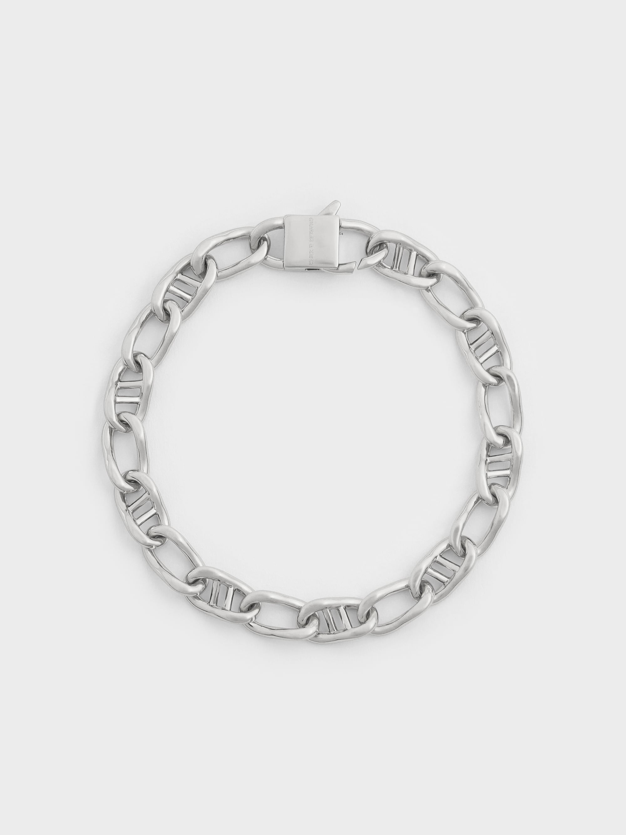 Nyra Mixed-Link Chain Bracelet - Silver - CHARLES & KEITH SG