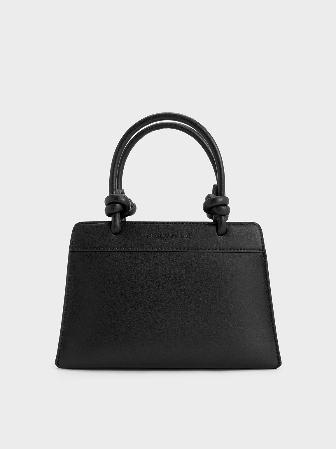 Charles & Keith - Sabine Knotted-Handle Trapeze Tote Bag