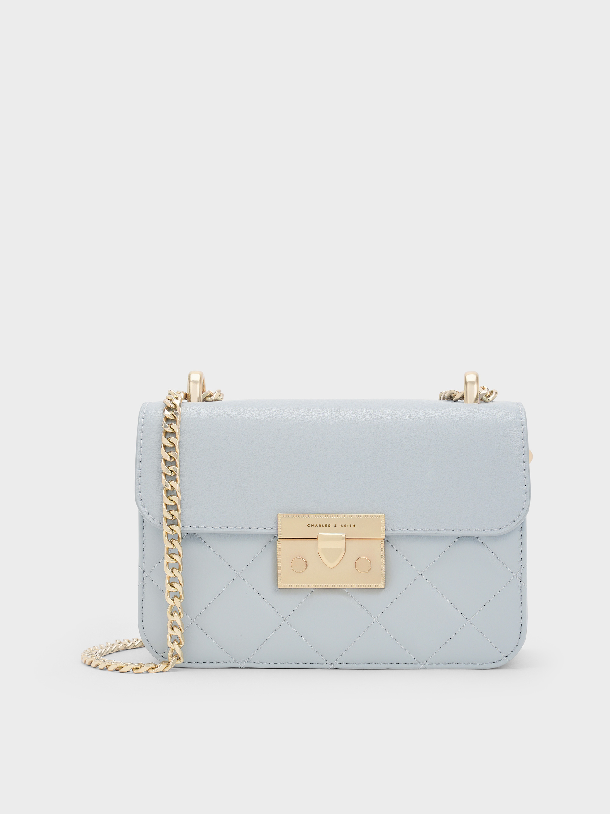 バッグ CHARLES&KEITH AlvaQuilted Handle Bag Alva Quilted Chain-Handle Bag - Black - CHARLES & KEITH US