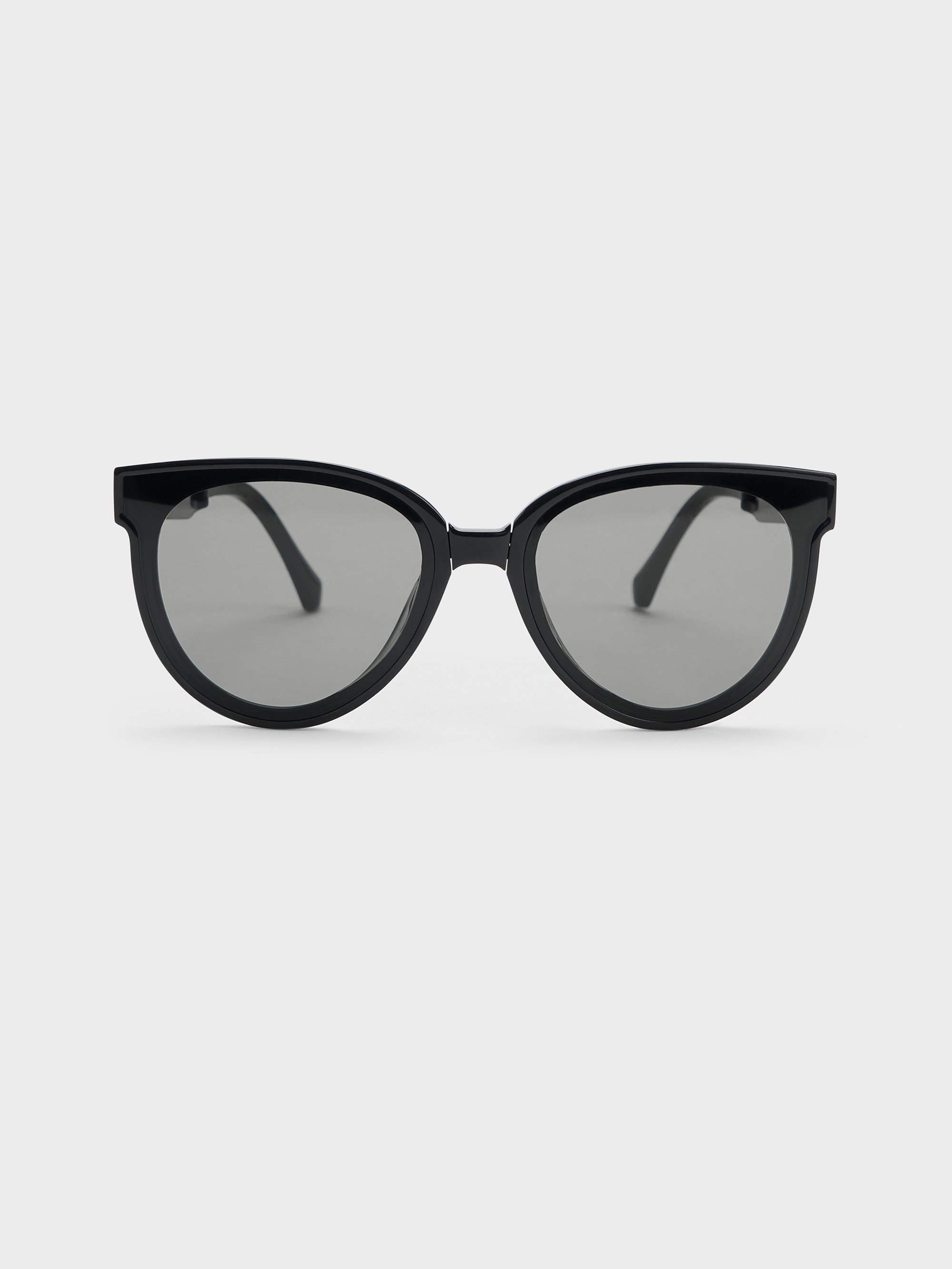 Charles & Keith - Brea Foldable Aviator Sunglasses In Black