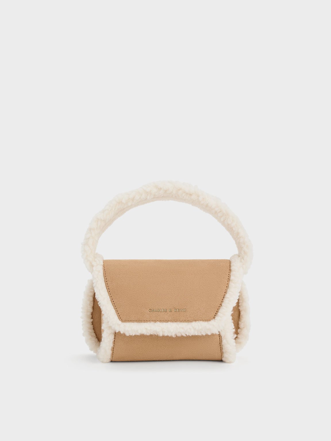 Camel Mini Cassiopeia Fur-Trim Bag - Camel - Wallets - CHARLES