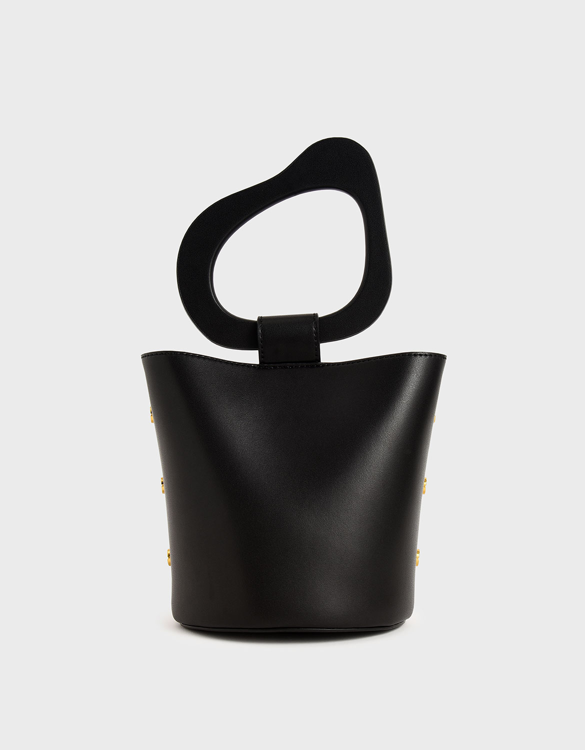 Sculptural Handle Bucket Bag