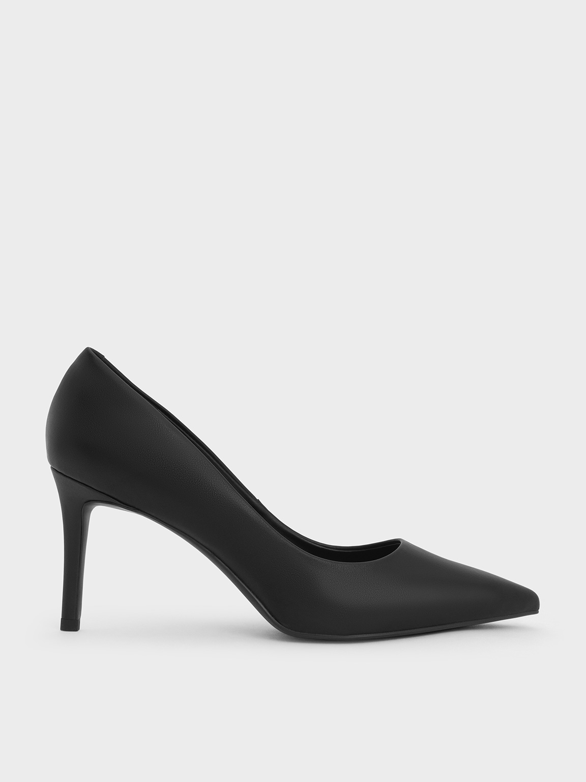 Black Emmy Pointed-Toe Stiletto Pumps - CHARLES & KEITH US