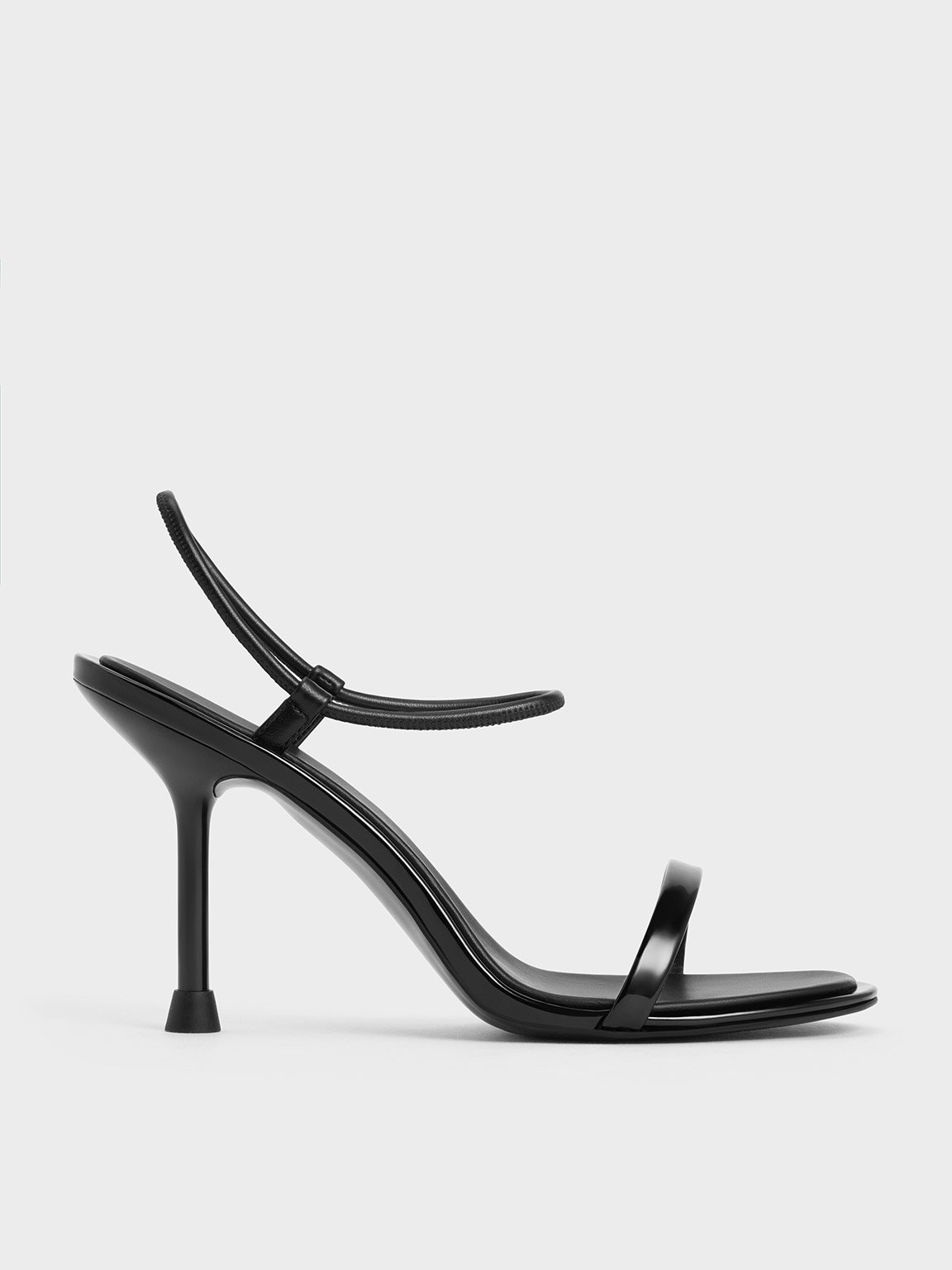 Charles & Keith Stiletto-heel Ankle-strap Pumps In Black