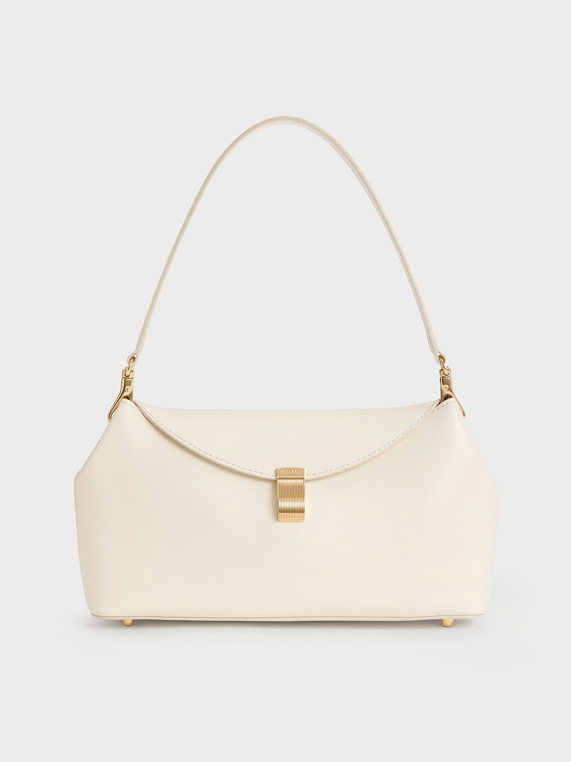 Cream Wisteria MetallicAccent Shoulder Bag CHARLES & KEITH HK